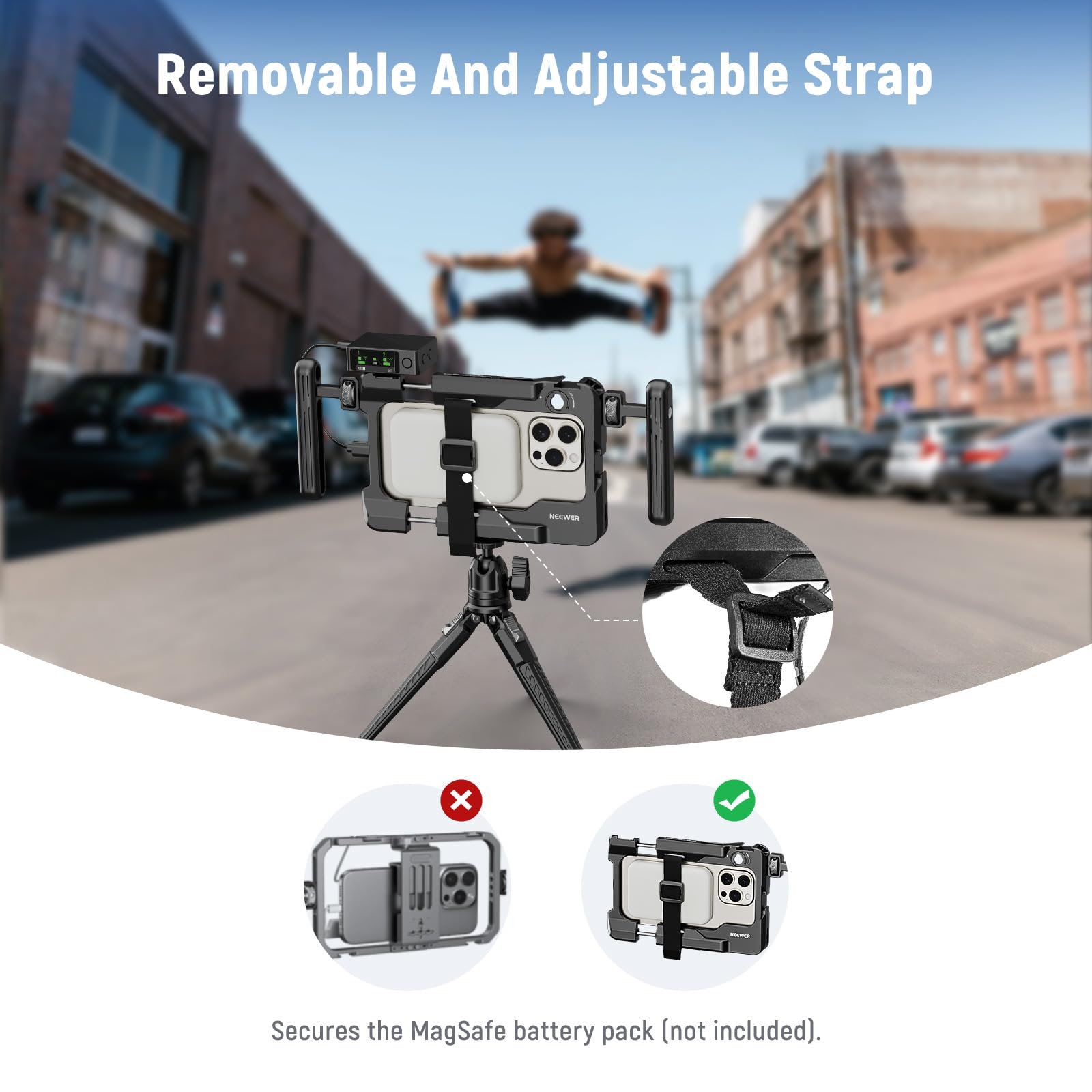 Foto 6 pulgar | Equipo De Vídeo Para Smartphone Neewer Pa017 Con Asas Y Adaptador De 67 Mm - Venta Internacional.
