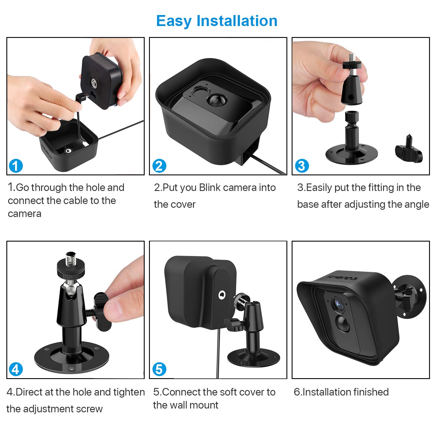 Foto 8 pulgar | Soporte De Pared Y Funda De Silicona Para Cámara Blink Xt - Venta Internacional.