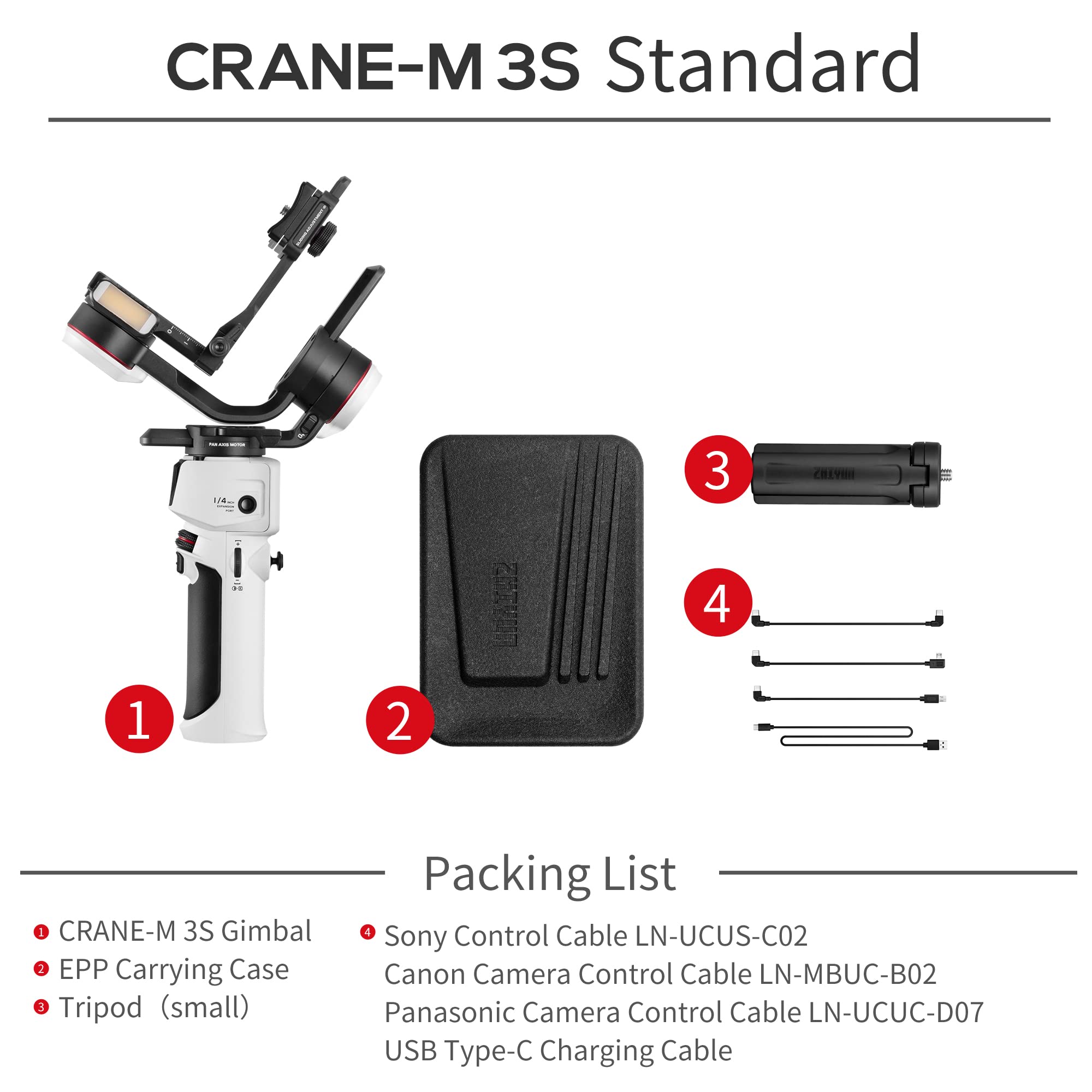 Foto 3 pulgar | Estabilizador De Cardán Portátil Zhiyun Crane M3s Para Sin Espejo - Venta Internacional.