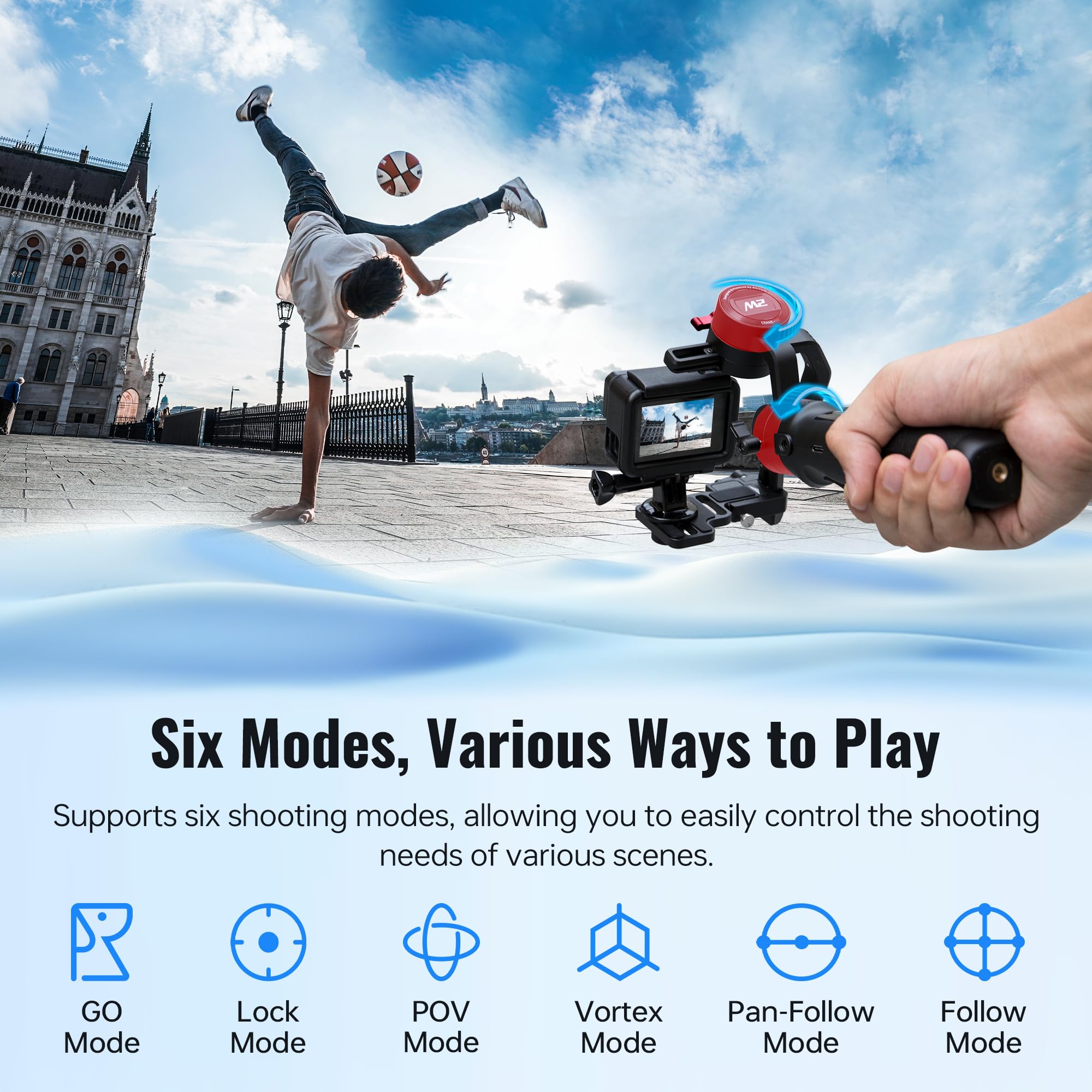 Foto 8 pulgar | Estabilizador De Cardán Zhiyun Crane-m2 Para Cámara, Teléfono Inteligente Y Gopro - Venta Internacional.