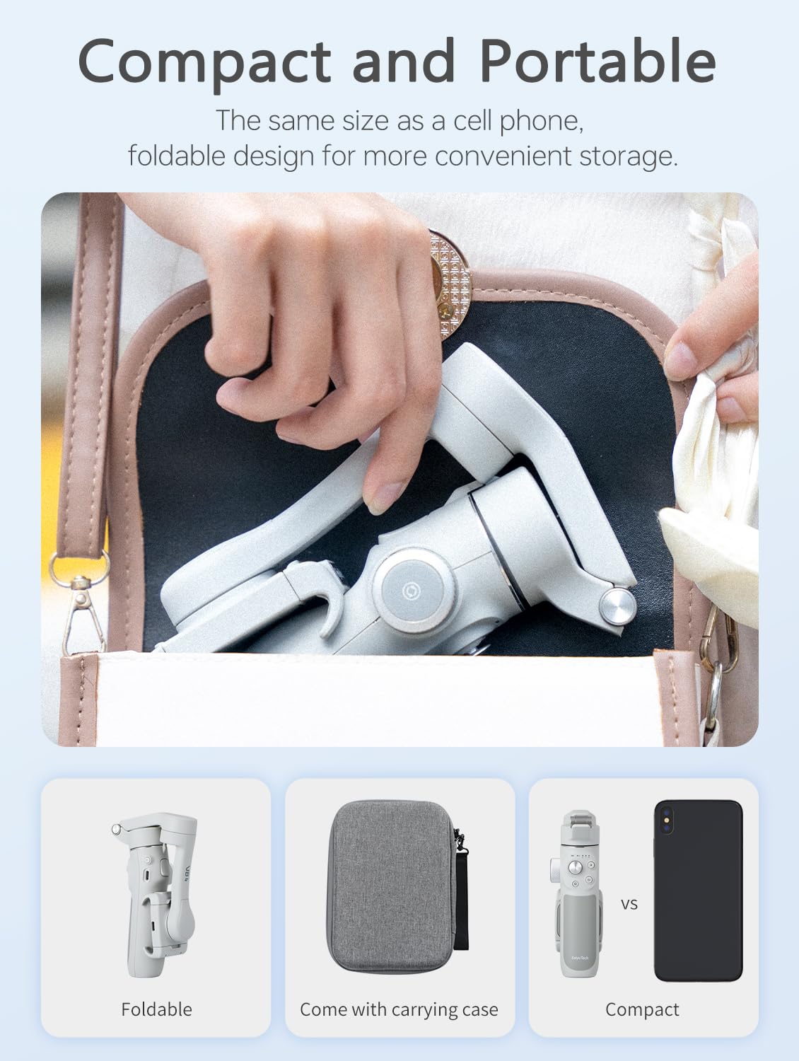 Foto 7 | Gimbal Para Smartphone Feiyutech Vb 4 Con Varilla Extensible De 8.4 Pulgadas - Venta Internacional.