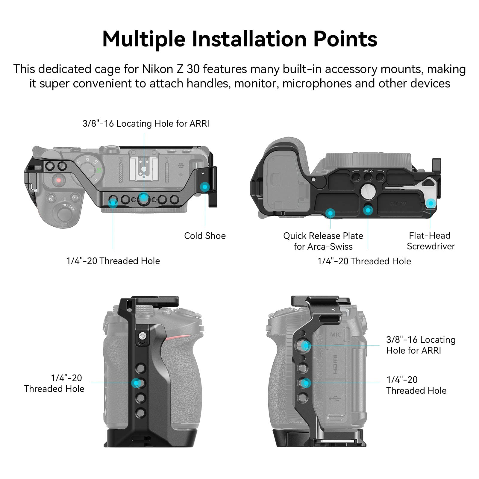 Foto 3 | Funda De Cámara Smallrig Z 30 Para Nikon Z 30 Con Cold Shoe - Venta Internacional.