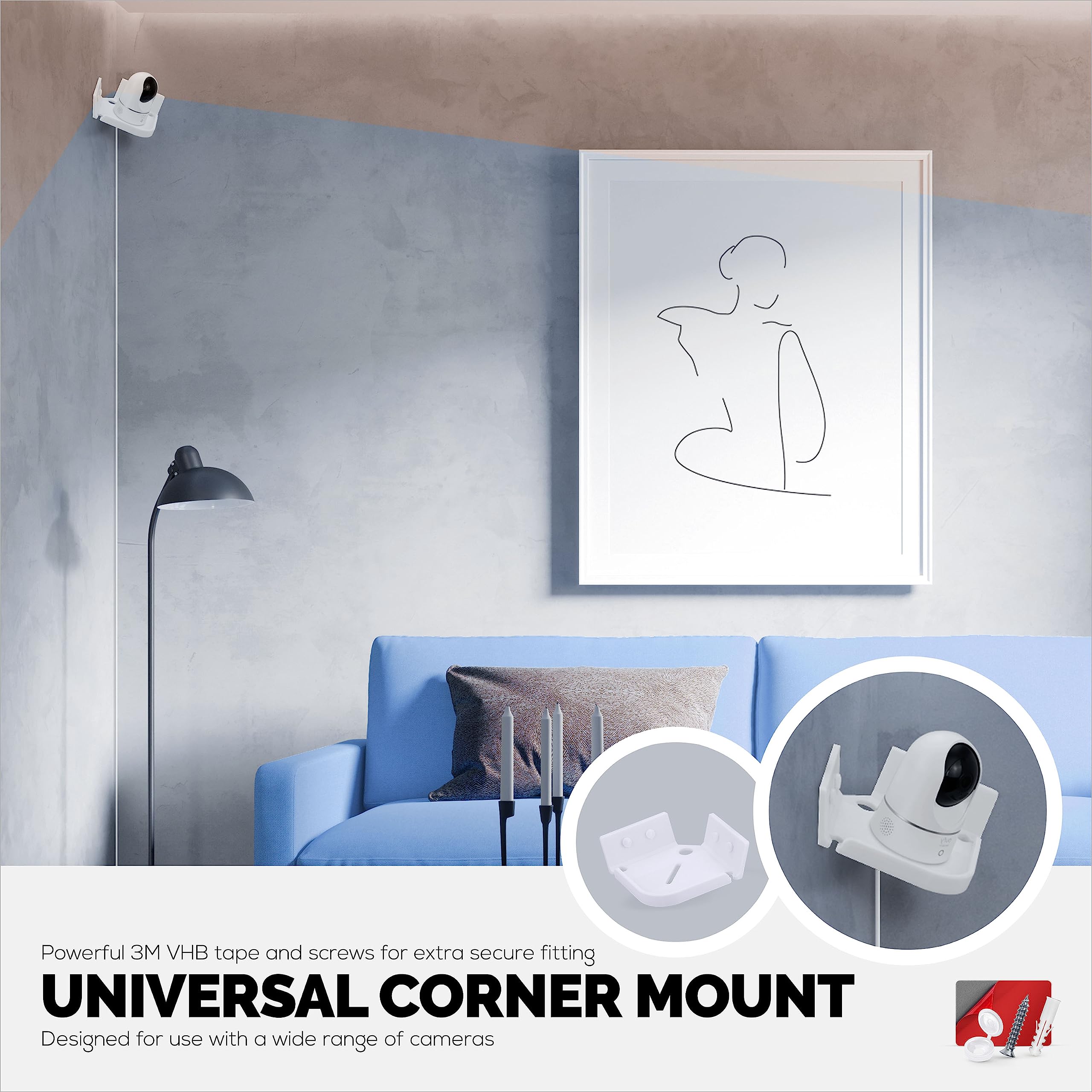 Foto 5 pulgar | Estante De Pared Brainwavz Con Esquina Inclinada Para Cámaras - Venta Internacional.