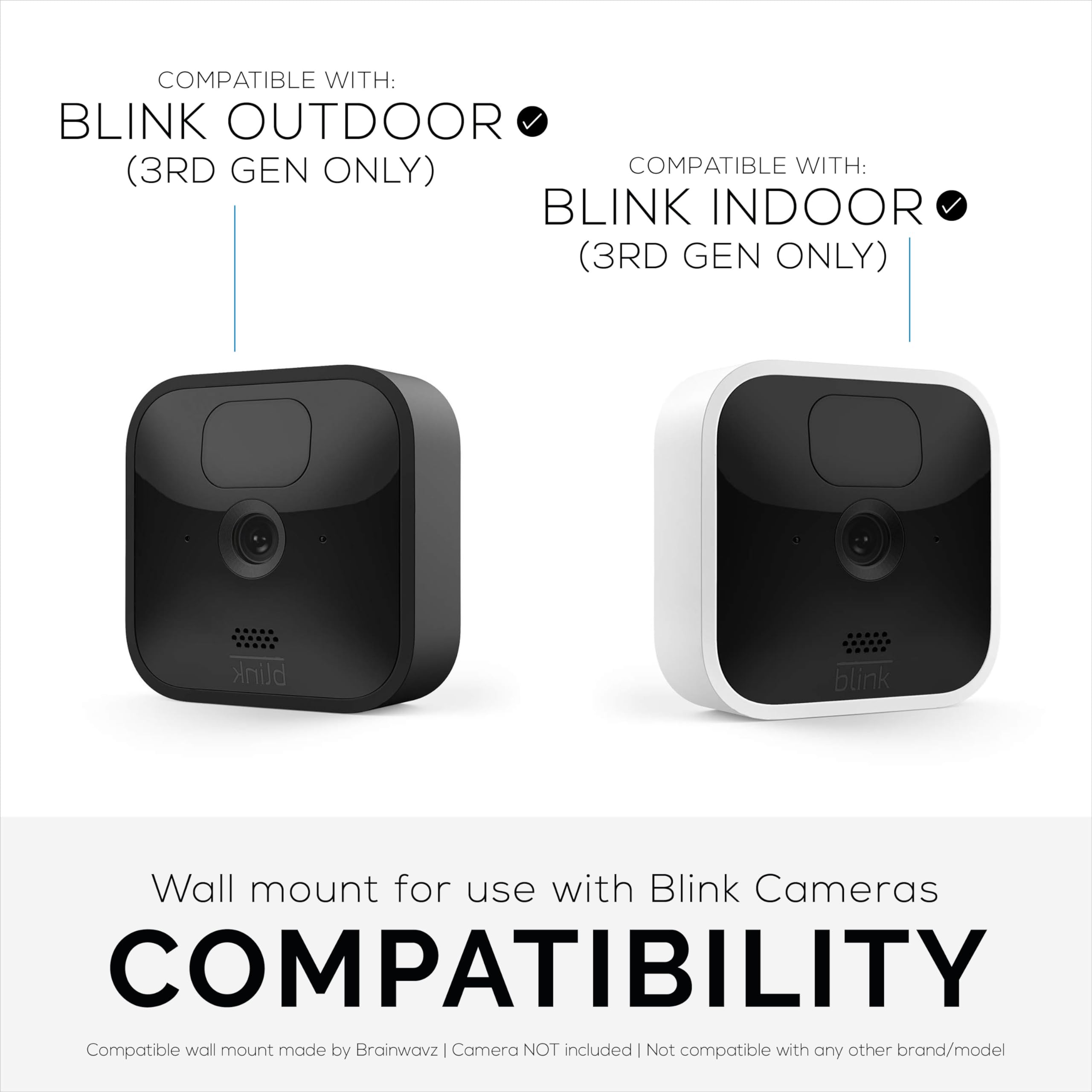 Foto 3 pulgar | Soporte De Cámara Brainwavz Adhesive Blink Para Exteriores E Interiores  Paquete De 2 - Venta Internacional.