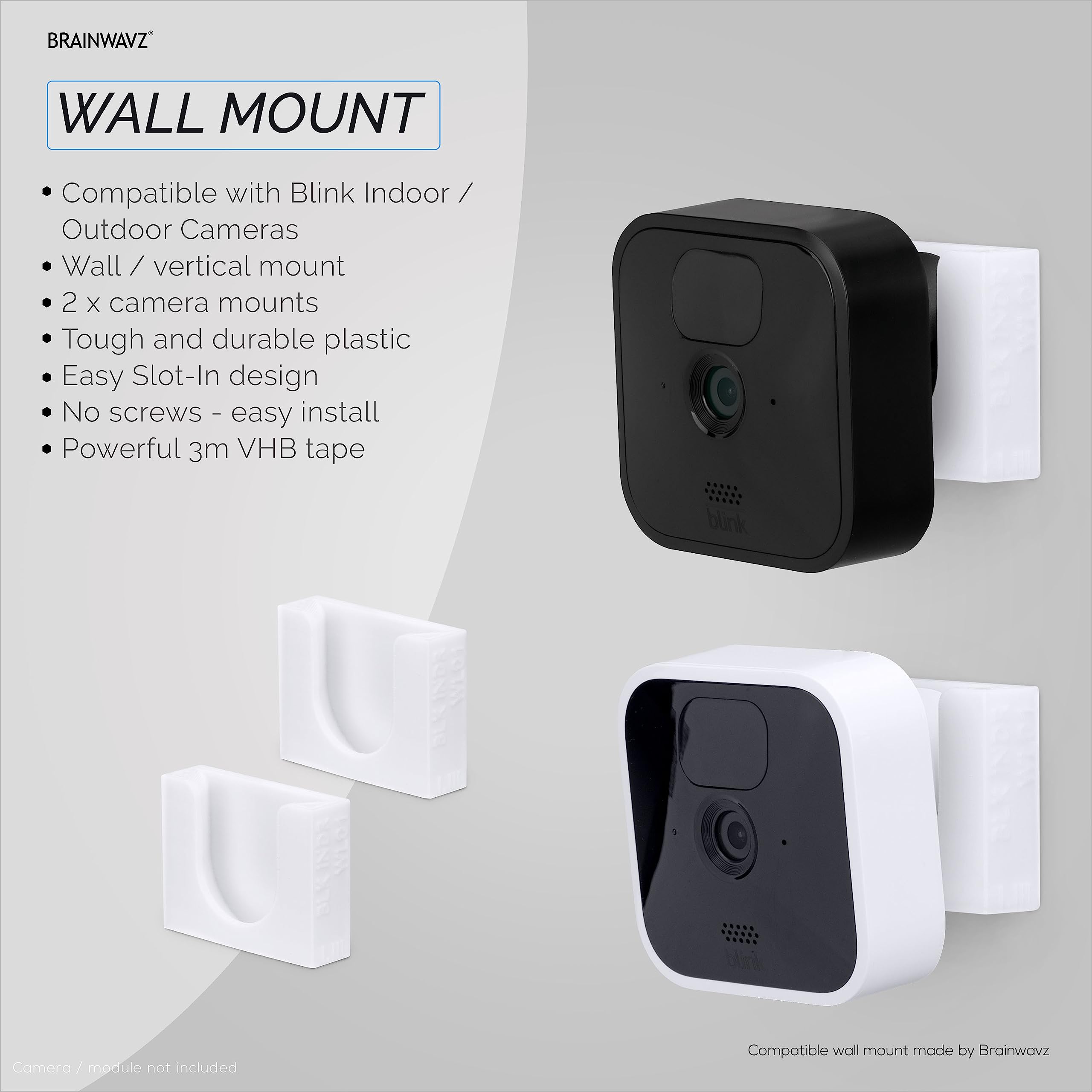 Foto 6 pulgar | Soporte De Cámara Brainwavz Adhesive Blink Para Exteriores E Interiores  Paquete De 2 - Venta Internacional.