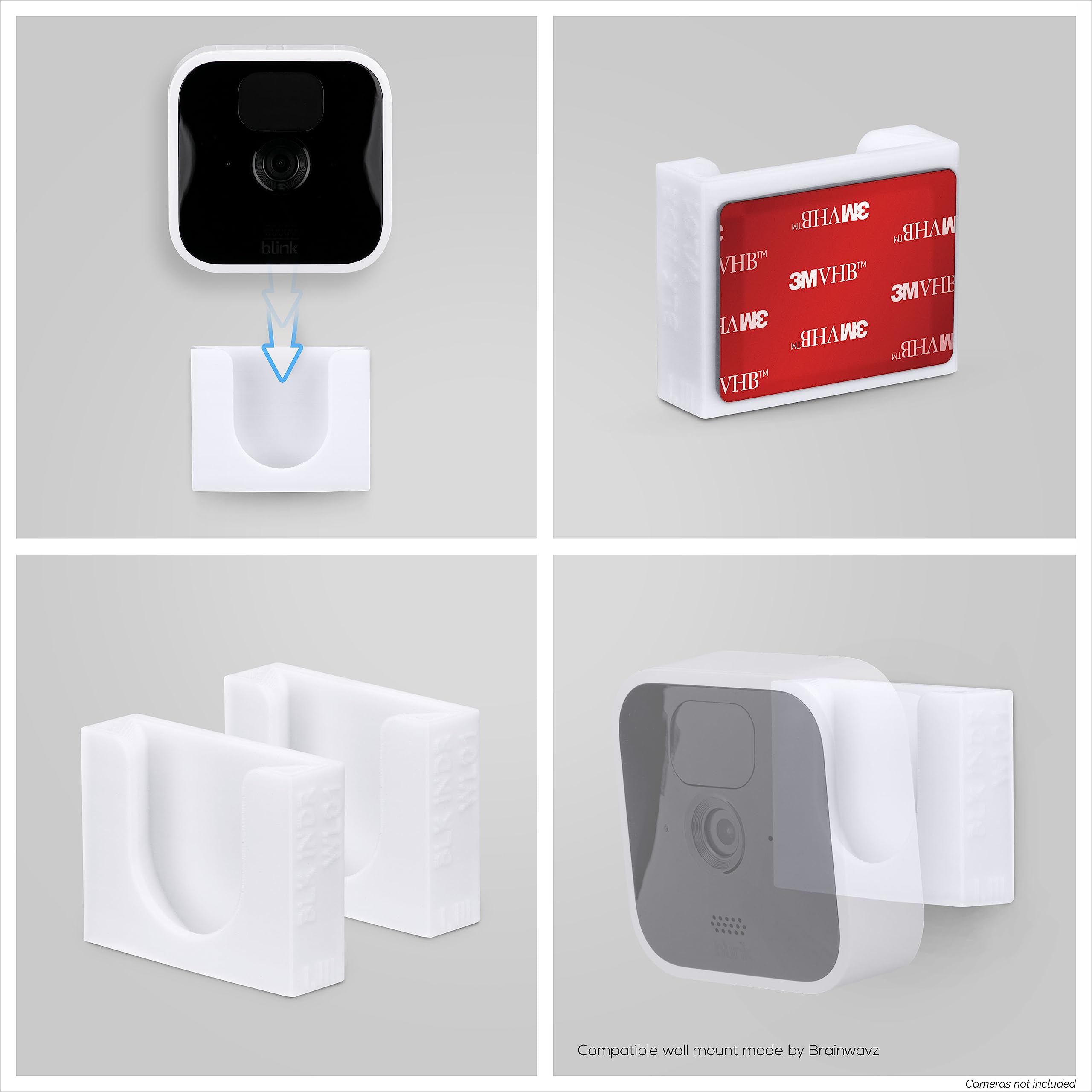 Foto 6 | Soporte De Cámara Brainwavz Adhesive Blink Para Exteriores E Interiores  Paquete De 2 - Venta Internacional.
