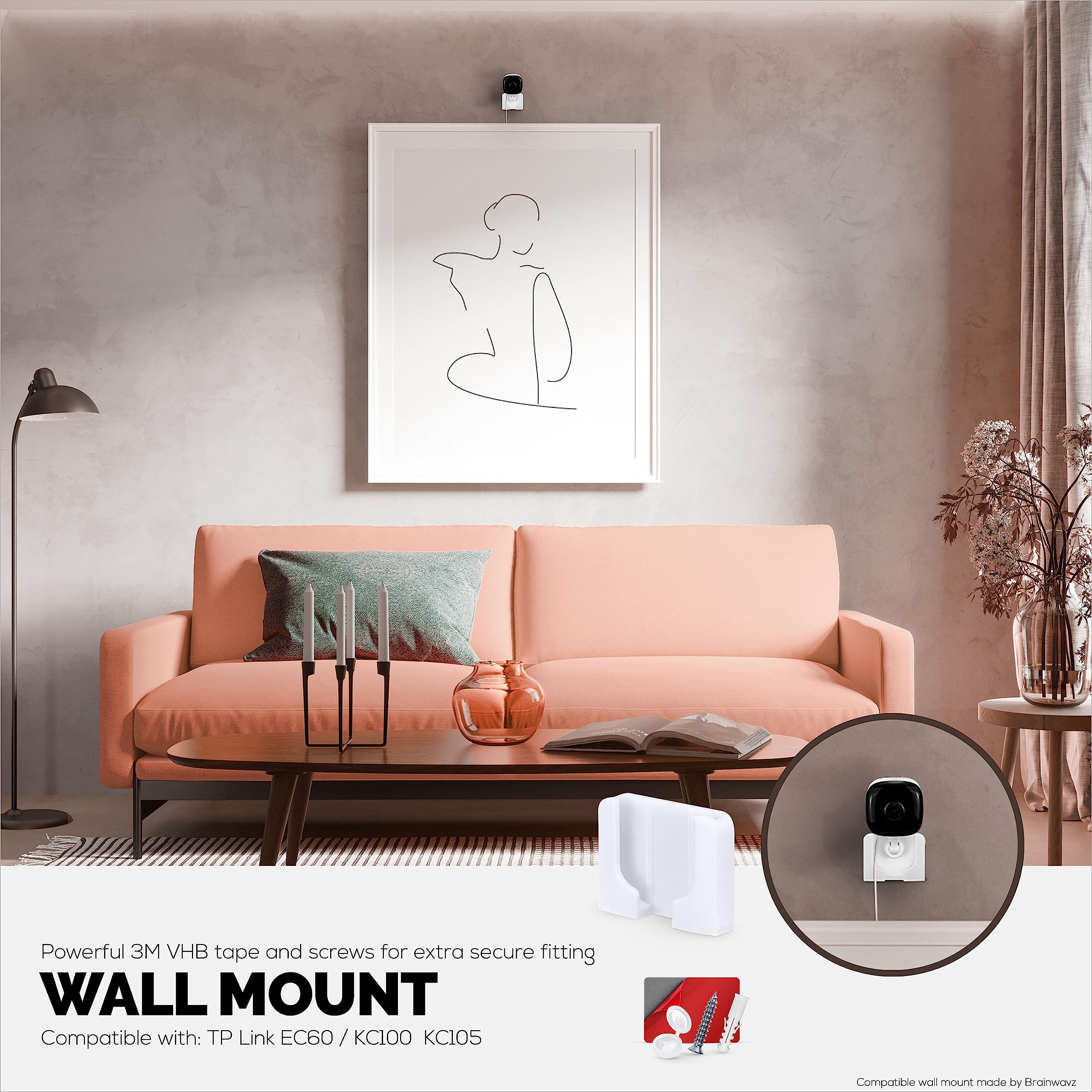 Foto 4 | Soporte De Pared Para Tp Link Kasa Kc100  Kc105  Ec60 (paquete De 2) - Venta Internacional.