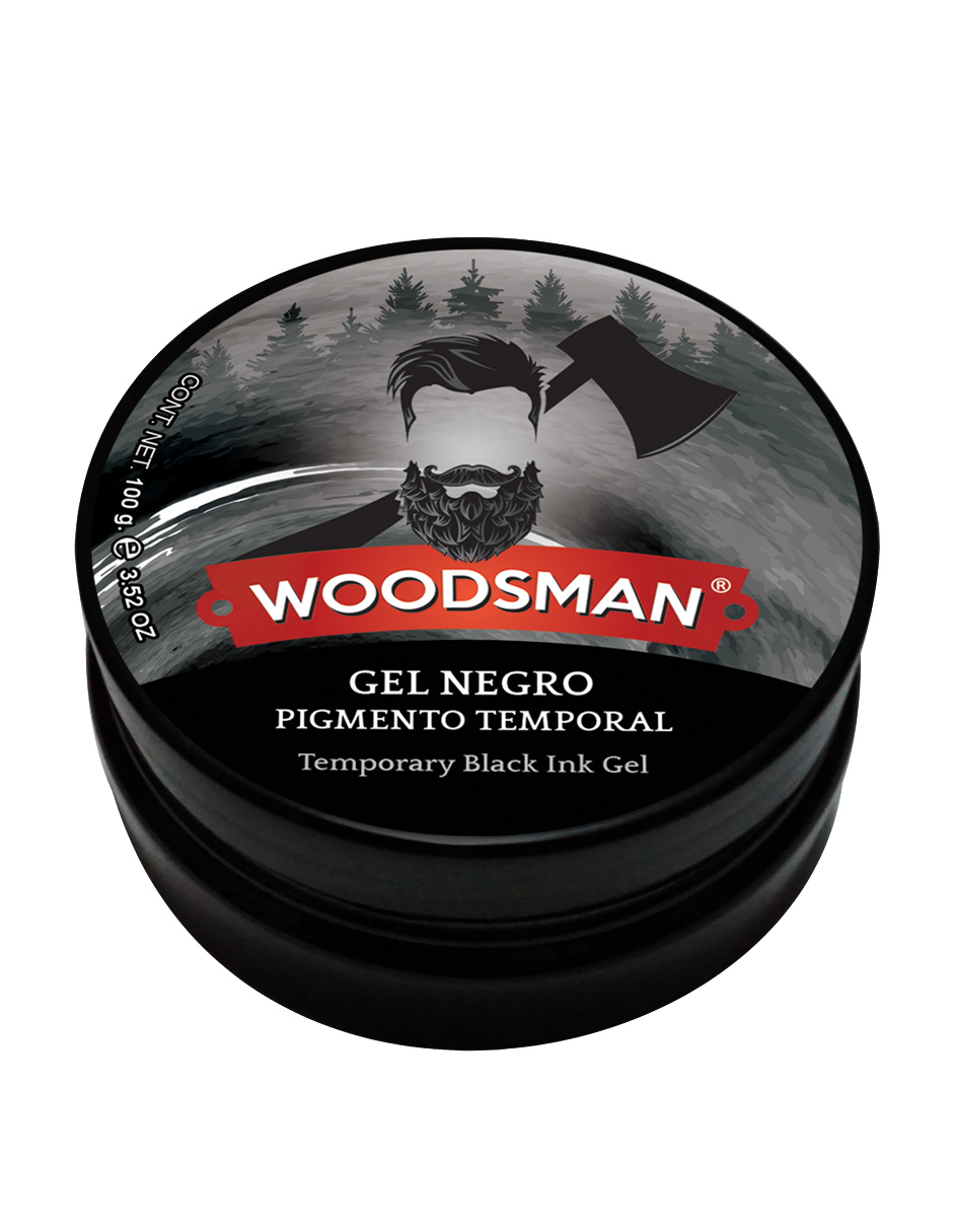 Foto 2 | Gel Pigmento Temporal para Barba Woodsman color Negro