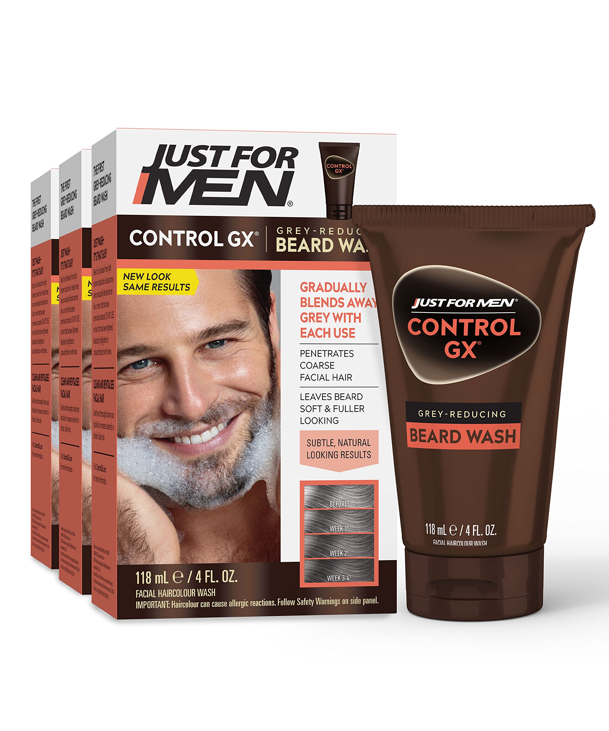 Foto 2 pulgar | Champú Limpiador para Barba Just For Men Control Gx - Venta Internacional