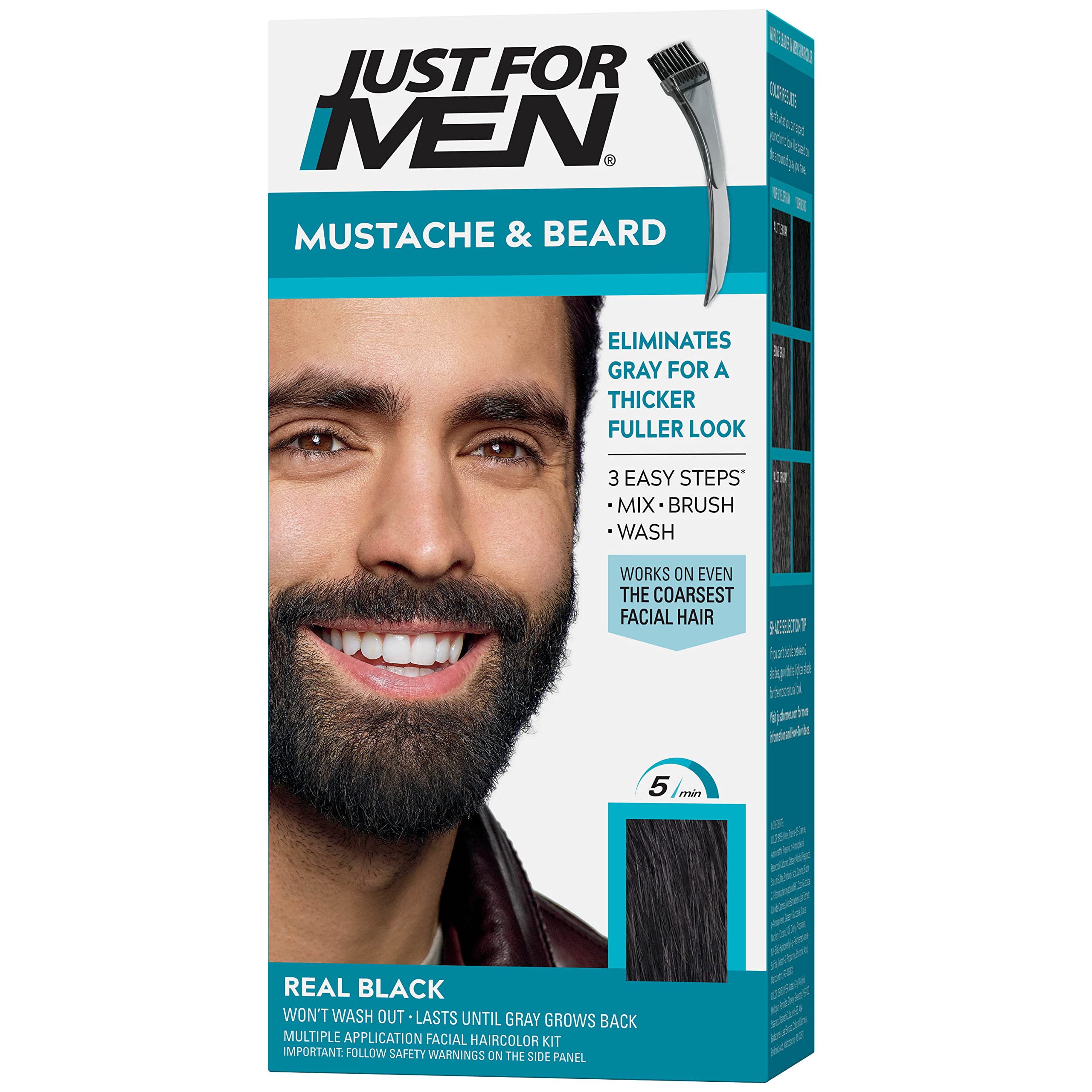 Foto 2 pulgar | Tinte Para Barba Solo Para Hombre Bigote & Beard Real Black M-55 - Venta Internacional.