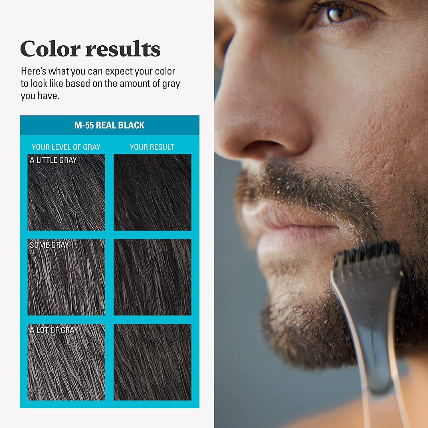 Foto 6 pulgar | Tinte Para Barba Solo Para Hombre Bigote & Beard Real Black M-55 - Venta Internacional.