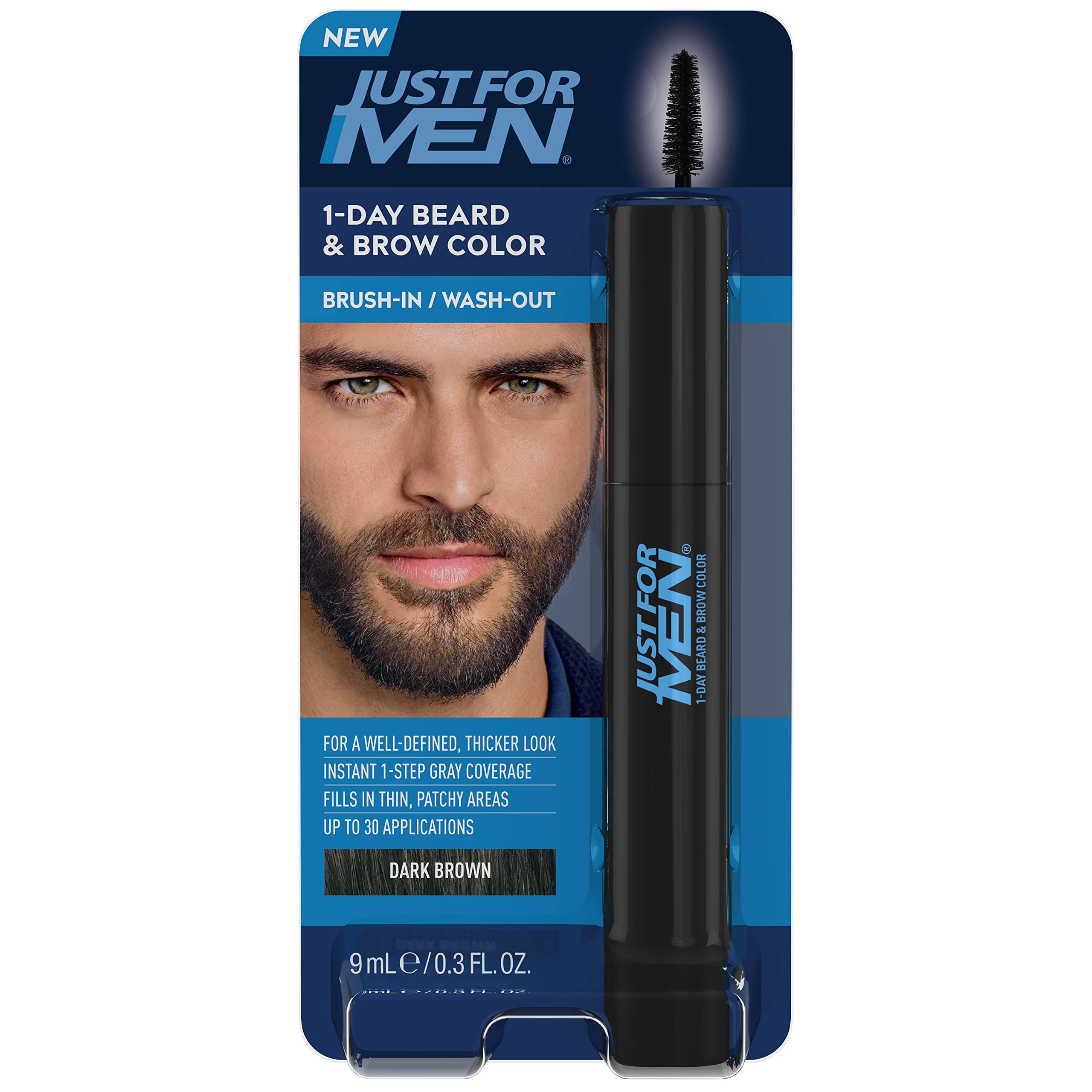 Color Para Barba Y Cejas Solo Para Hombres, Marrón Oscuro, 1 Día - Venta Internacional.