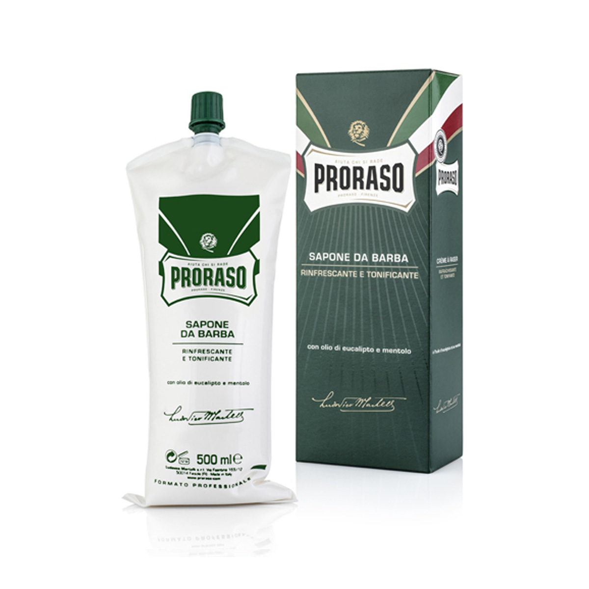 Jabón para Afeitar Proraso Eucalipto y Mentol 2 Piezas de 500 ml C/U