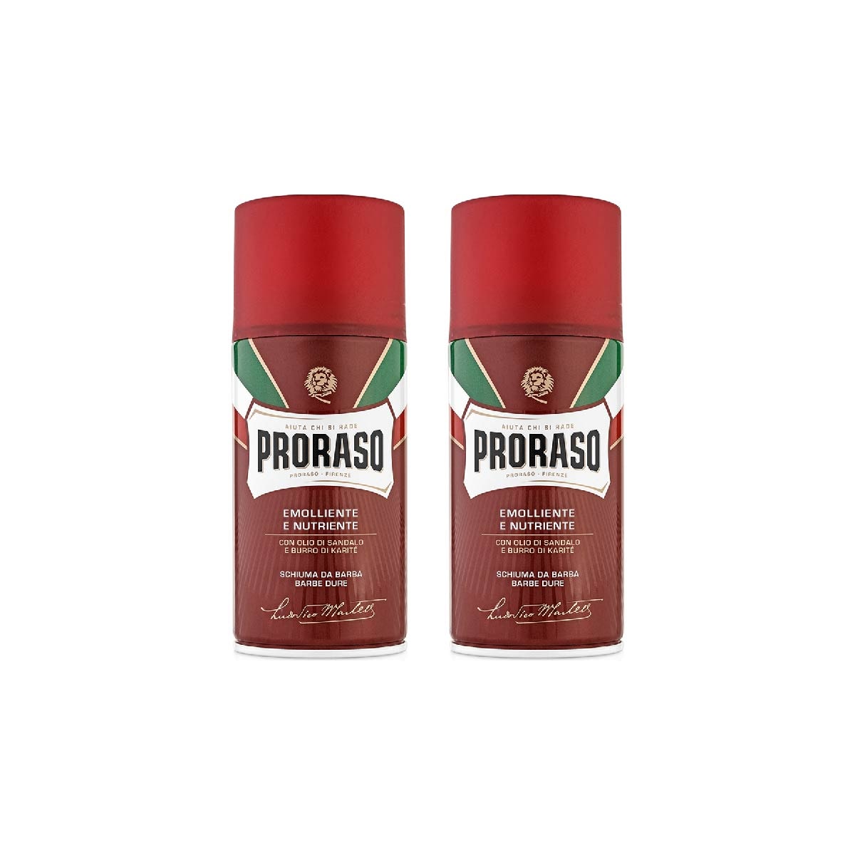 Espuma para Afeitar Proraso Sándalo y Karité para Barbas Duras 2 Piezas de 300 ml C/U $749