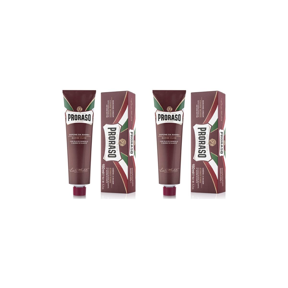 Proraso Duopack Jabón Para Afeitar En Tubo Sandalo Y Karite Para Barbas Duras 150 Ml $699