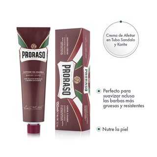 Foto 2 | Jabón para Afeitar en Tubo Proraso Sándalo y Karité para Barbas Duras 150 ml