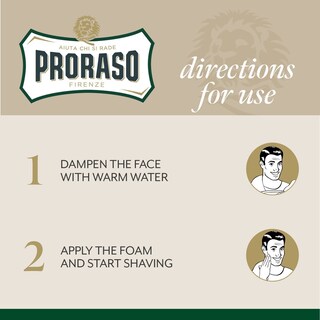 Foto 3 | Espuma De Afeitar Proraso Refrescante Y Tonificante 305 Ml - Venta Internacional.