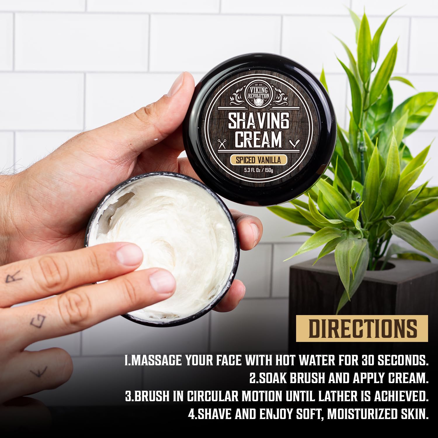 Foto 4 pulgar | Crema De Afeitar Viking Revolution Luxury Spiced Vanilla 150 Ml - Venta Internacional.