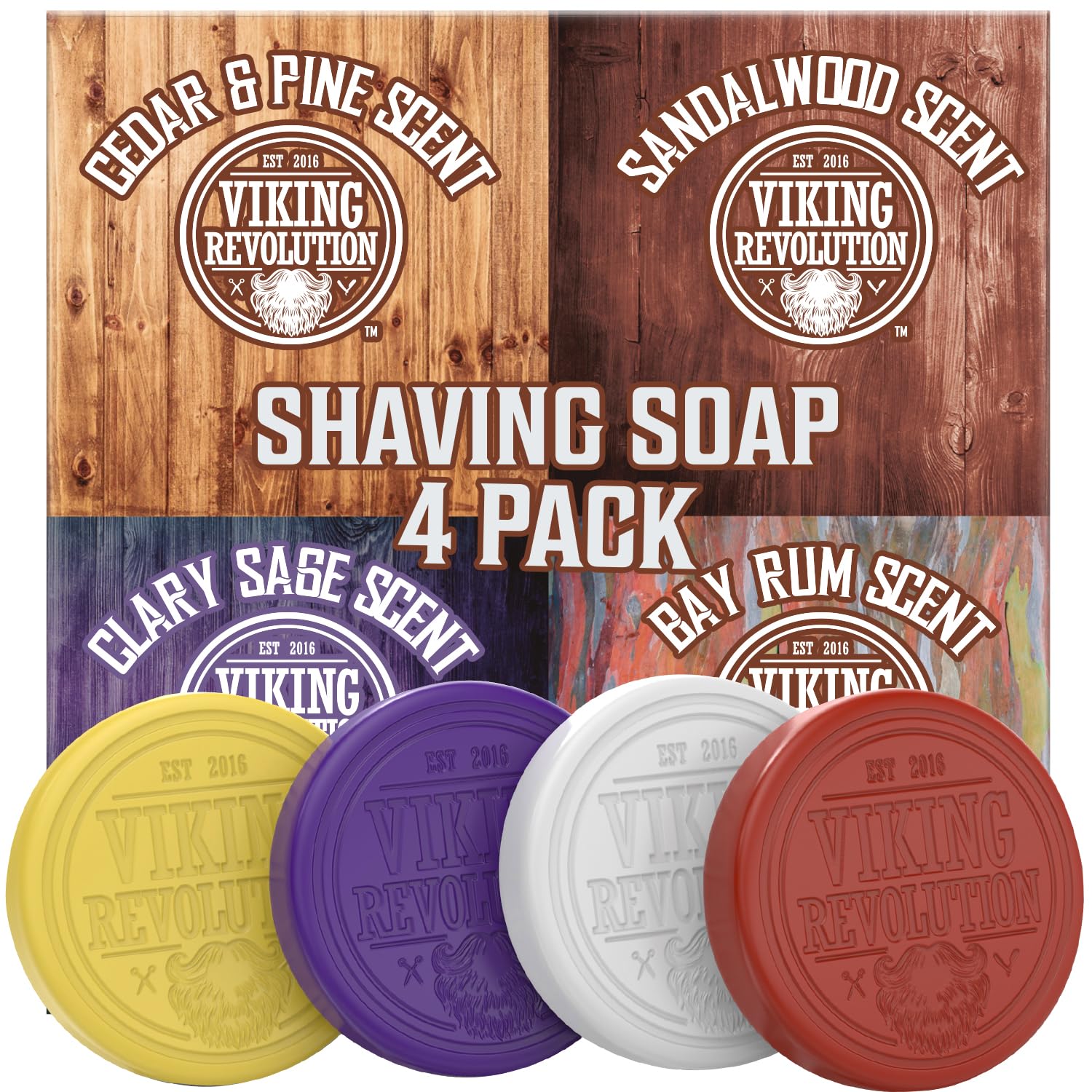 Foto 1 | Jabón De Afeitar Viking Revolution Para Hombre, Paquete De 4 Unidades, 75 Ml, Variedad - Venta Internacional.