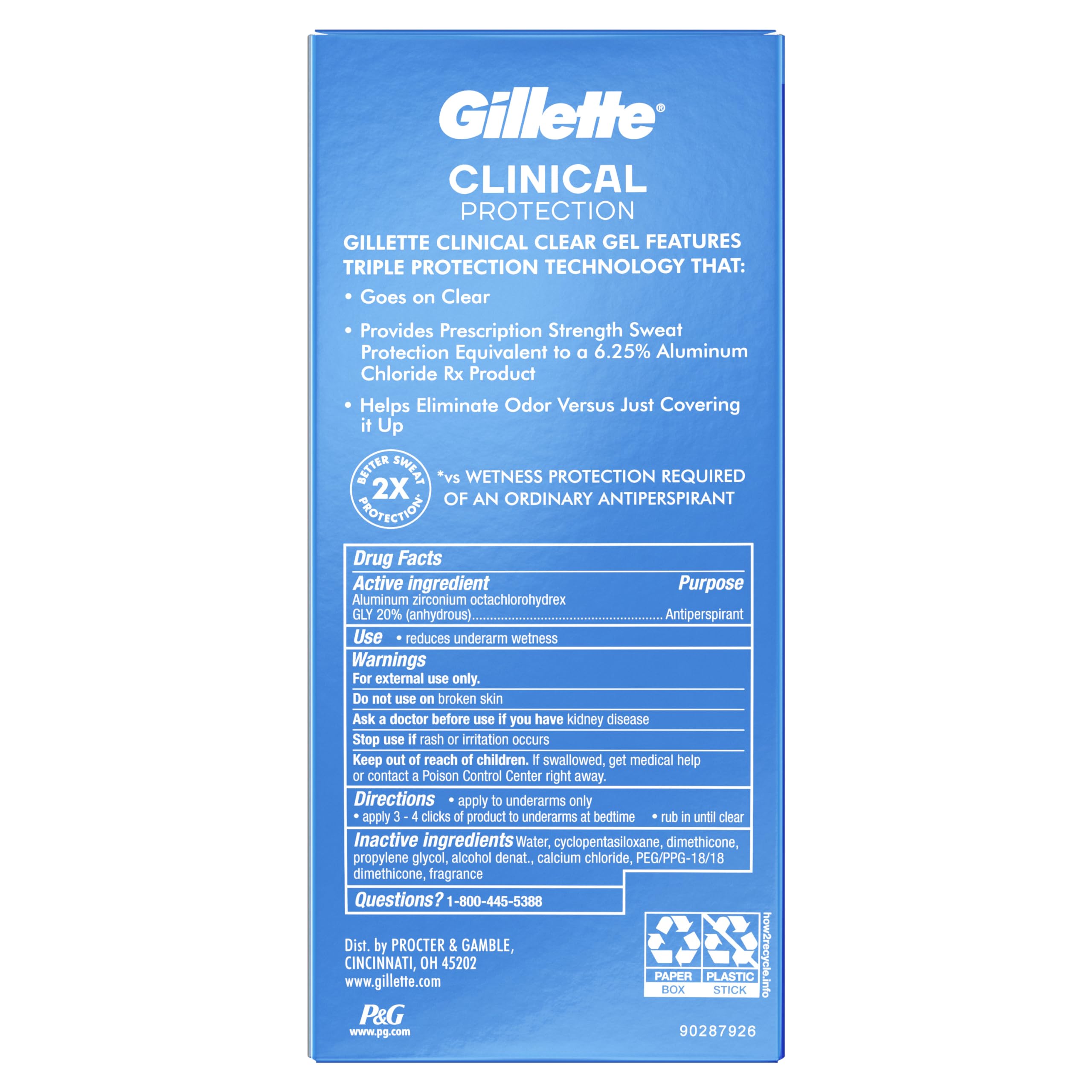 Foto 8 pulgar | Gel Transparente Antitranspirante Y Desodorante Gillette Clinical - Venta Internacional.