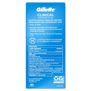 Foto 7 | Gel Transparente Antitranspirante Y Desodorante Gillette Clinical - Venta Internacional.