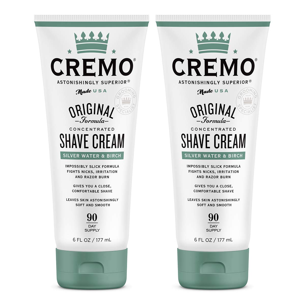 Foto 1 | Crema De Afeitar Cremo Barber Grade Silver Water & Birch 180 Ml (x2) - Venta Internacional.