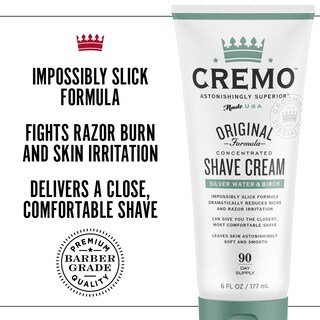 Foto 3 | Crema De Afeitar Cremo Barber Grade Silver Water & Birch 180 Ml (x2) - Venta Internacional.