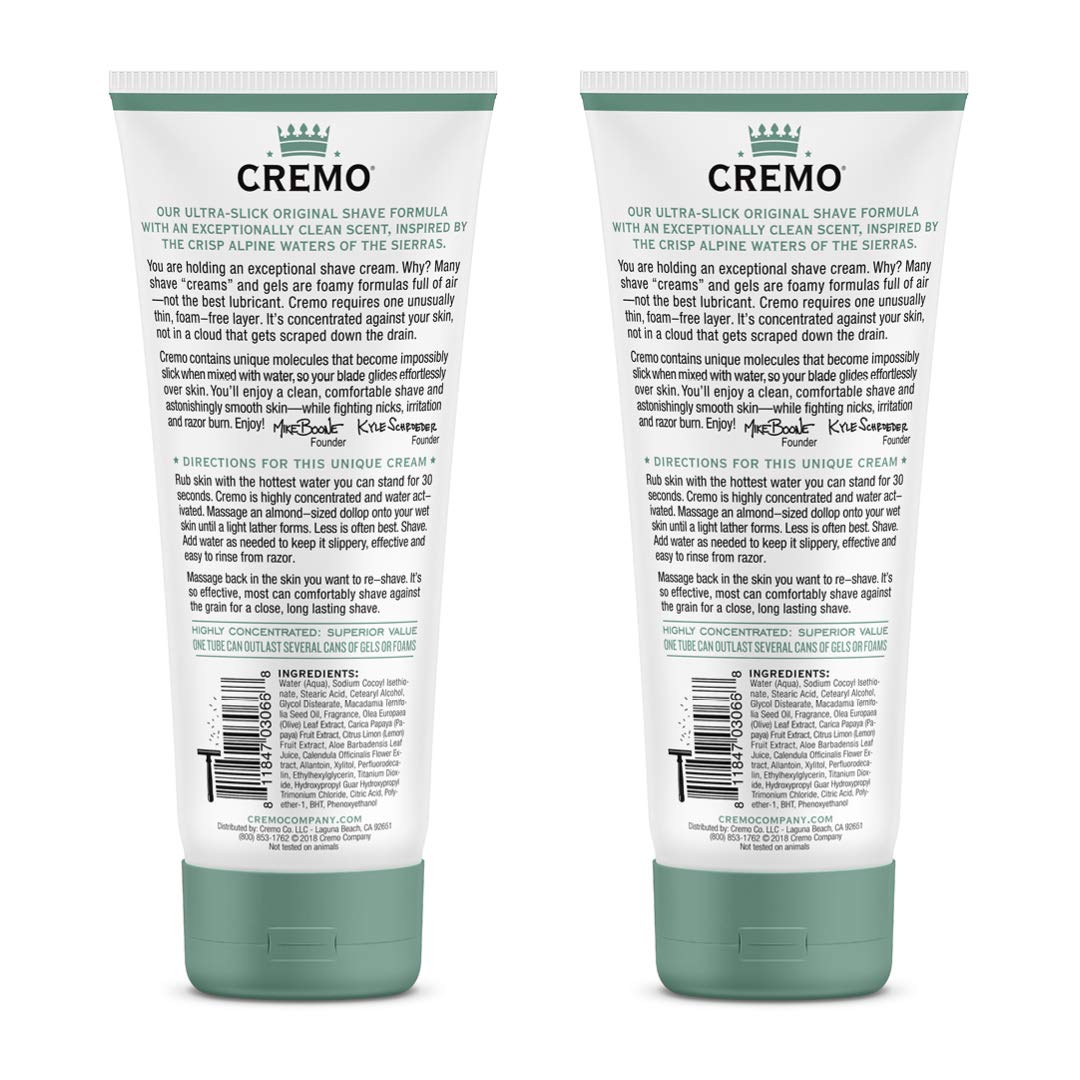 Foto 5 pulgar | Crema De Afeitar Cremo Barber Grade Silver Water & Birch 180 Ml (x2) - Venta Internacional.