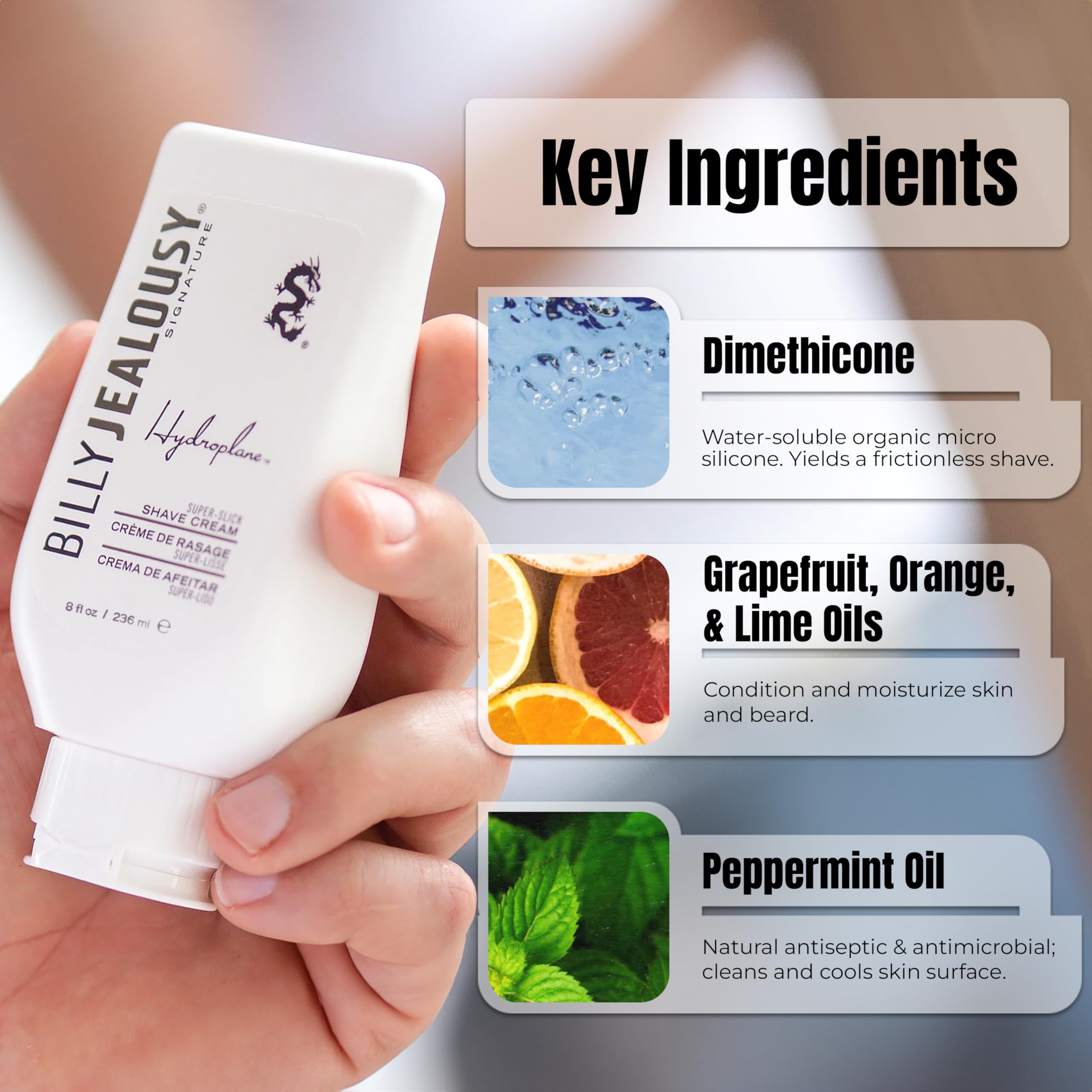 Foto 3 pulgar | Crema De Afeitar Billy Jealousy Hydroplane Super Slick 240 Ml - Venta Internacional.