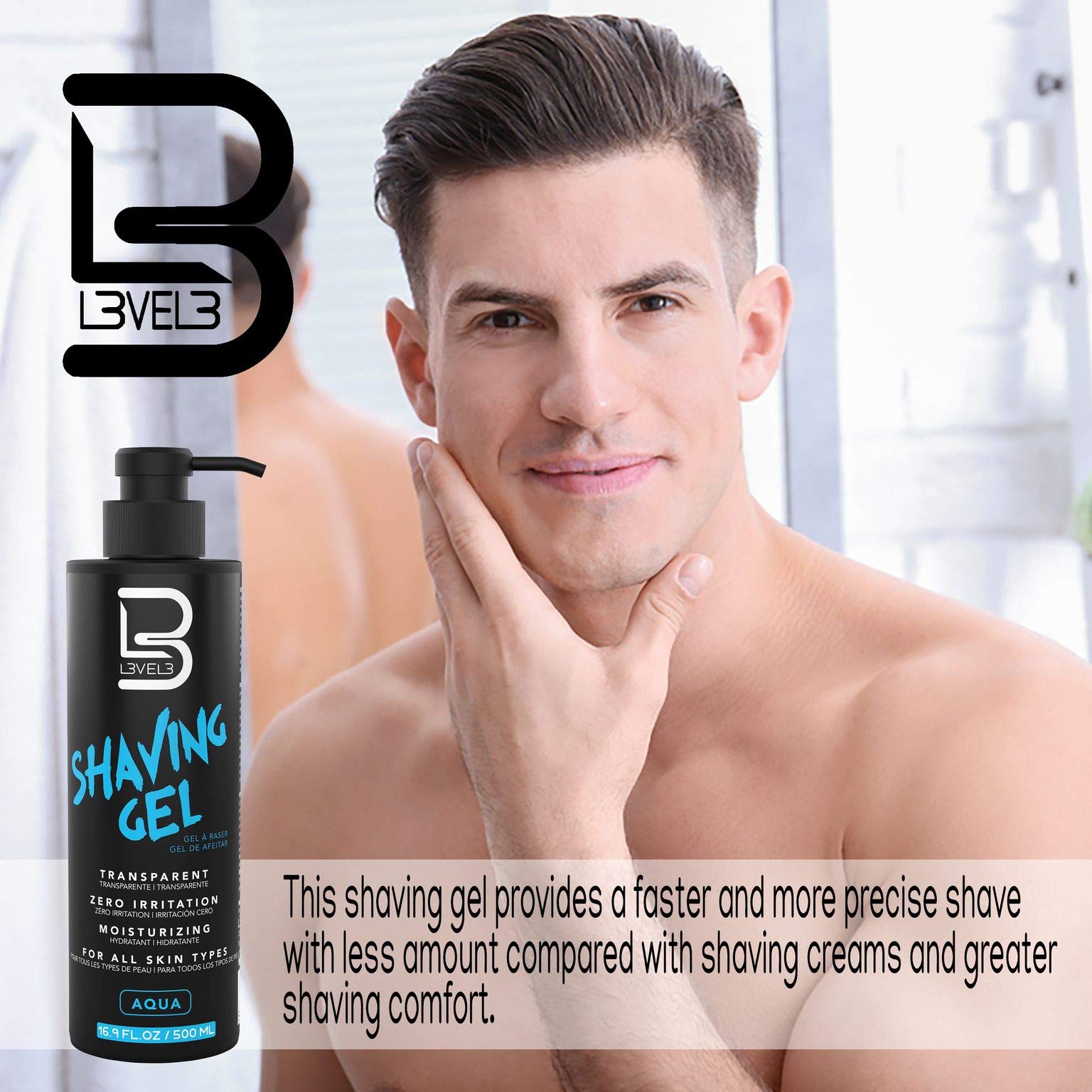 Foto 7 pulgar | Gel De Afeitar L3 Level Three Razor Straight Razor Shave Aqua - Venta Internacional.