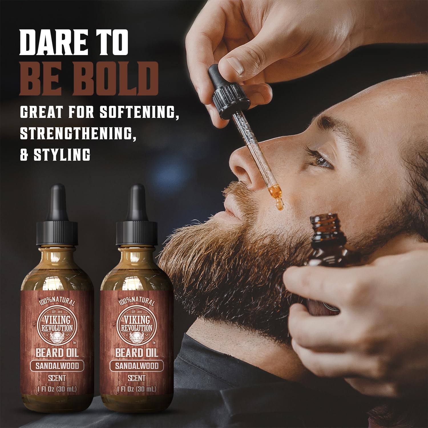 Foto 3 pulgar | Aceite Para Barba Viking Revolution Sandalwood Con Argán Y Jojoba, 2 X 30 Ml - Venta Internacional.