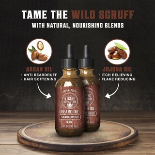 Foto 3 | Aceite Para Barba Viking Revolution Sandalwood Con Argán Y Jojoba, 2 X 30 Ml - Venta Internacional.