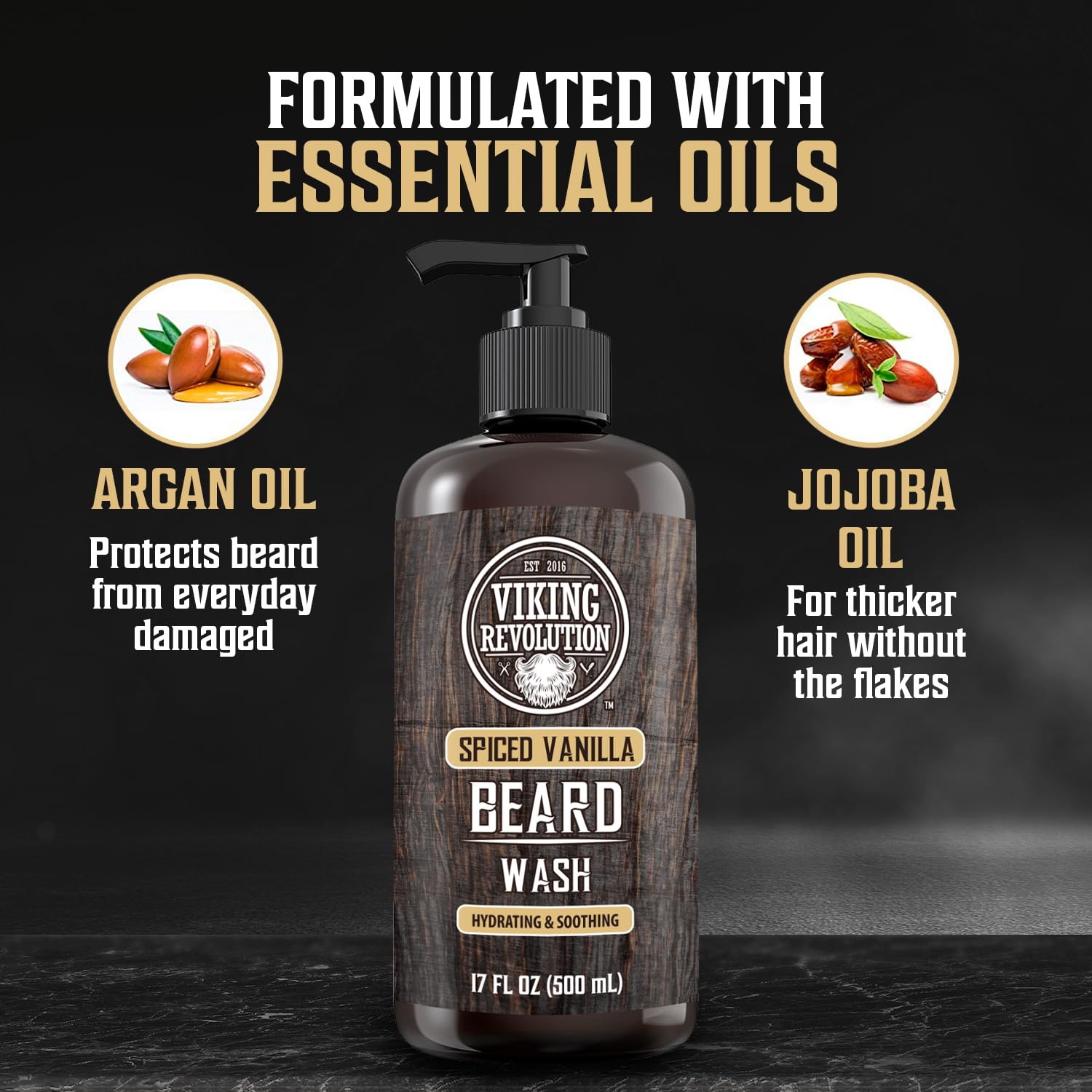 Foto 4 pulgar | Jabón Para Barba Viking Revolution Spiced Vanilla, 500 Ml, Con Aceite De Argán - Venta Internacional.