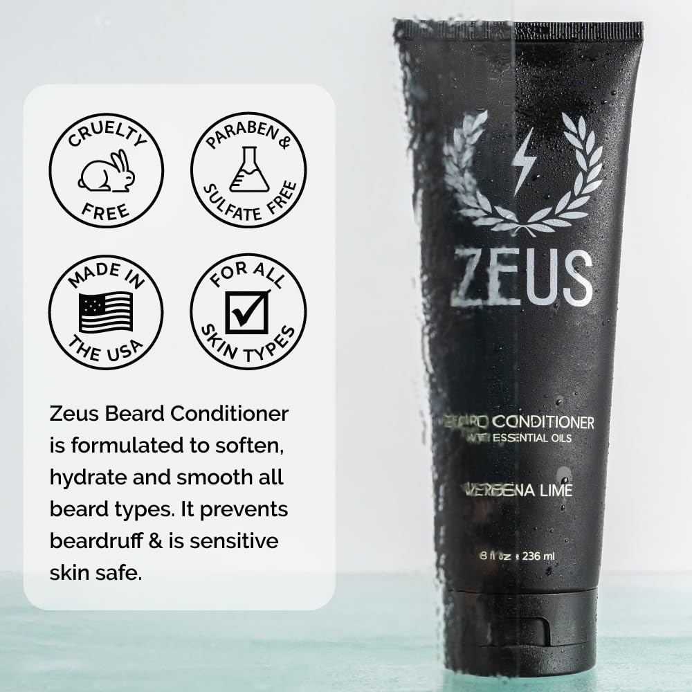Foto 5 pulgar | Acondicionador Para Barba Zeus, Limpiador E Hidratante, 240 Ml - Venta Internacional.