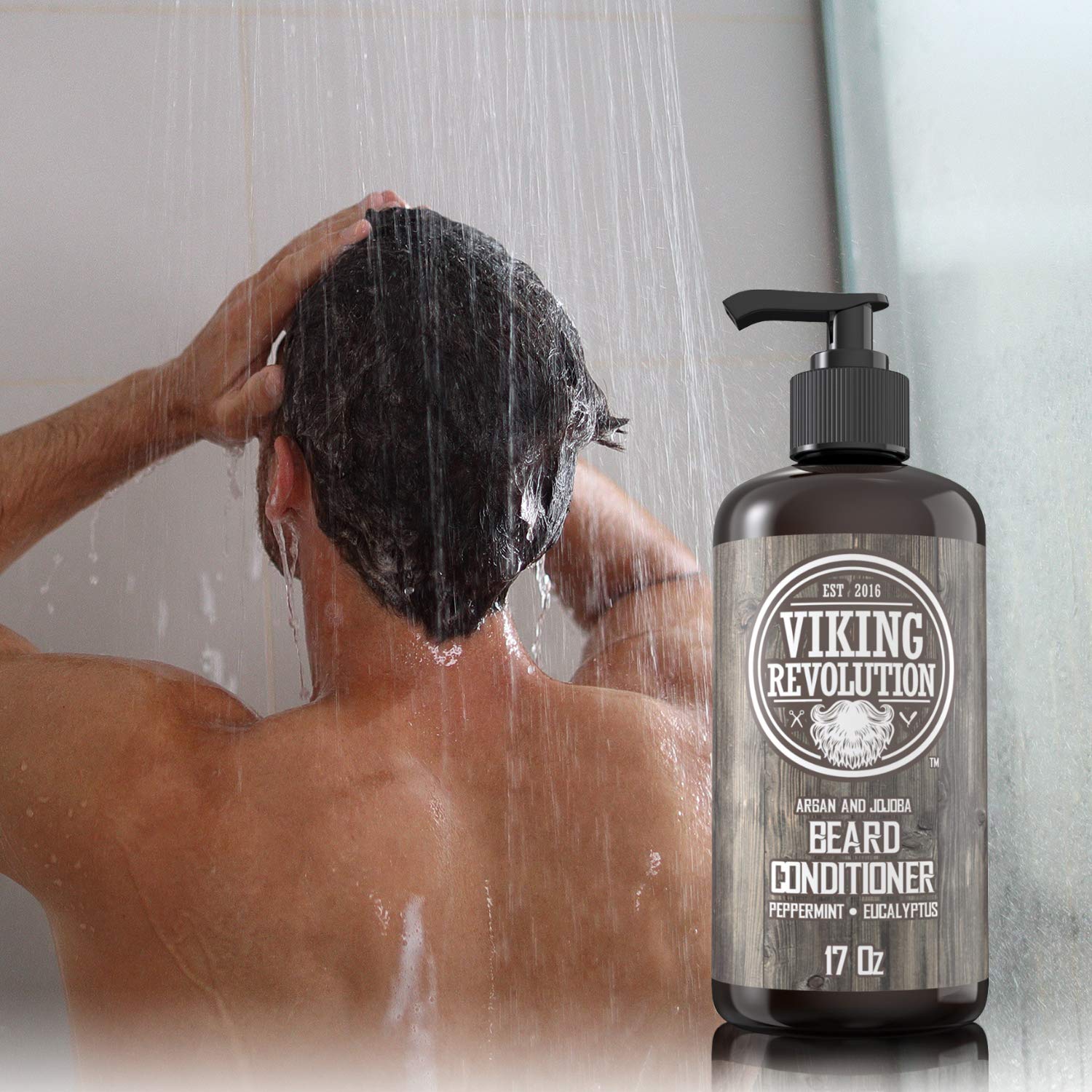 Foto 5 pulgar | Acondicionador Para Barba Viking Revolution Con Aceites De Argán Y Jojoba, 500 Ml - Venta Internacional.