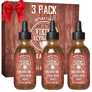 Foto 1 | Aceite Para Barba Viking Revolution De Sándalo Con Argán Y Jojoba, Paquete De 3 - Venta Internacional.
