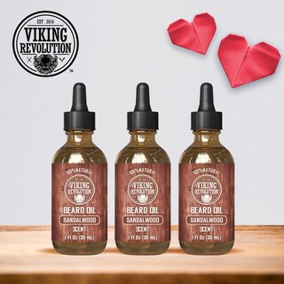 Foto 2 | Aceite Para Barba Viking Revolution De Sándalo Con Argán Y Jojoba, Paquete De 3 - Venta Internacional.