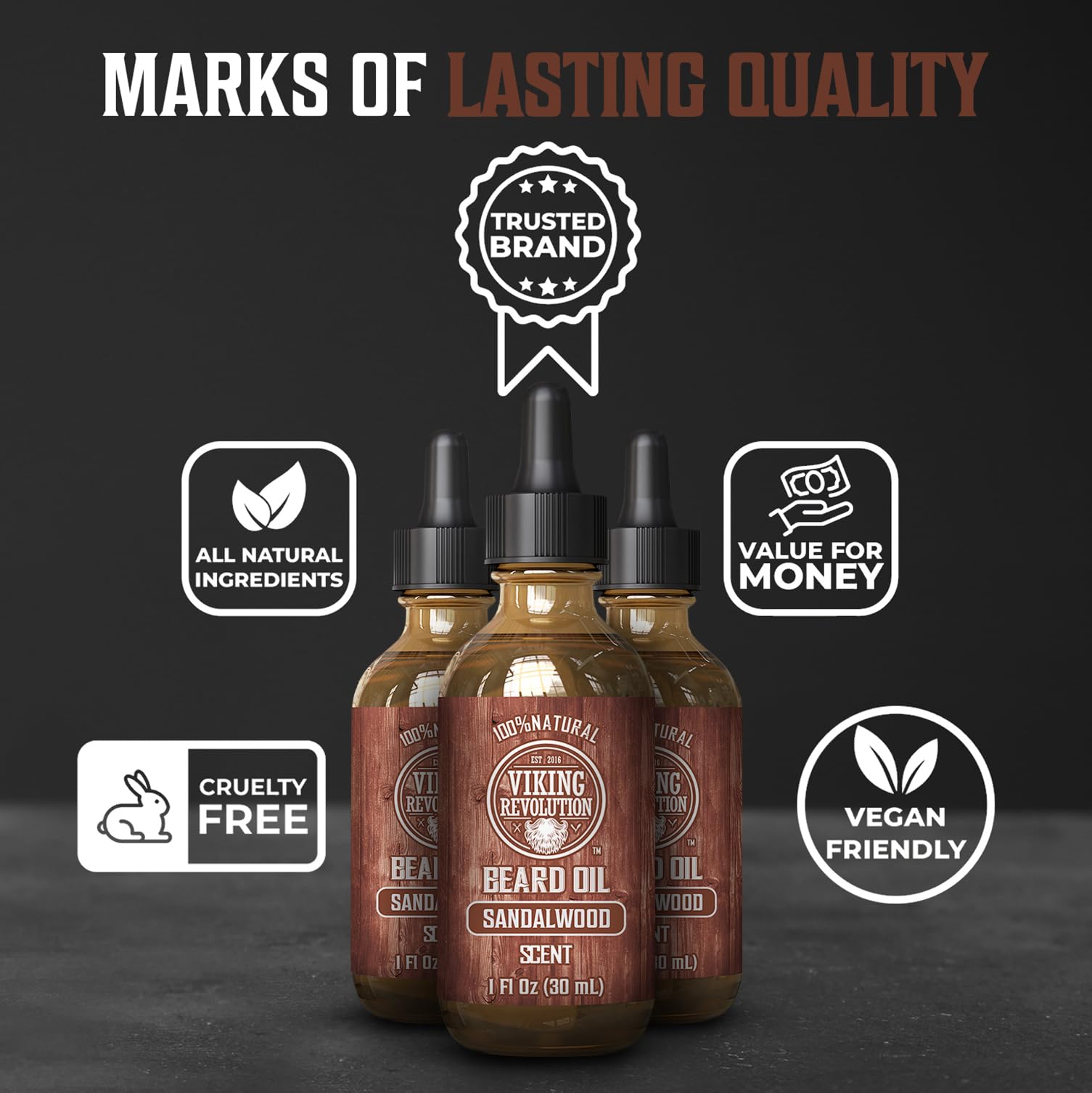 Foto 7 pulgar | Aceite Para Barba Viking Revolution De Sándalo Con Argán Y Jojoba, Paquete De 3 - Venta Internacional.