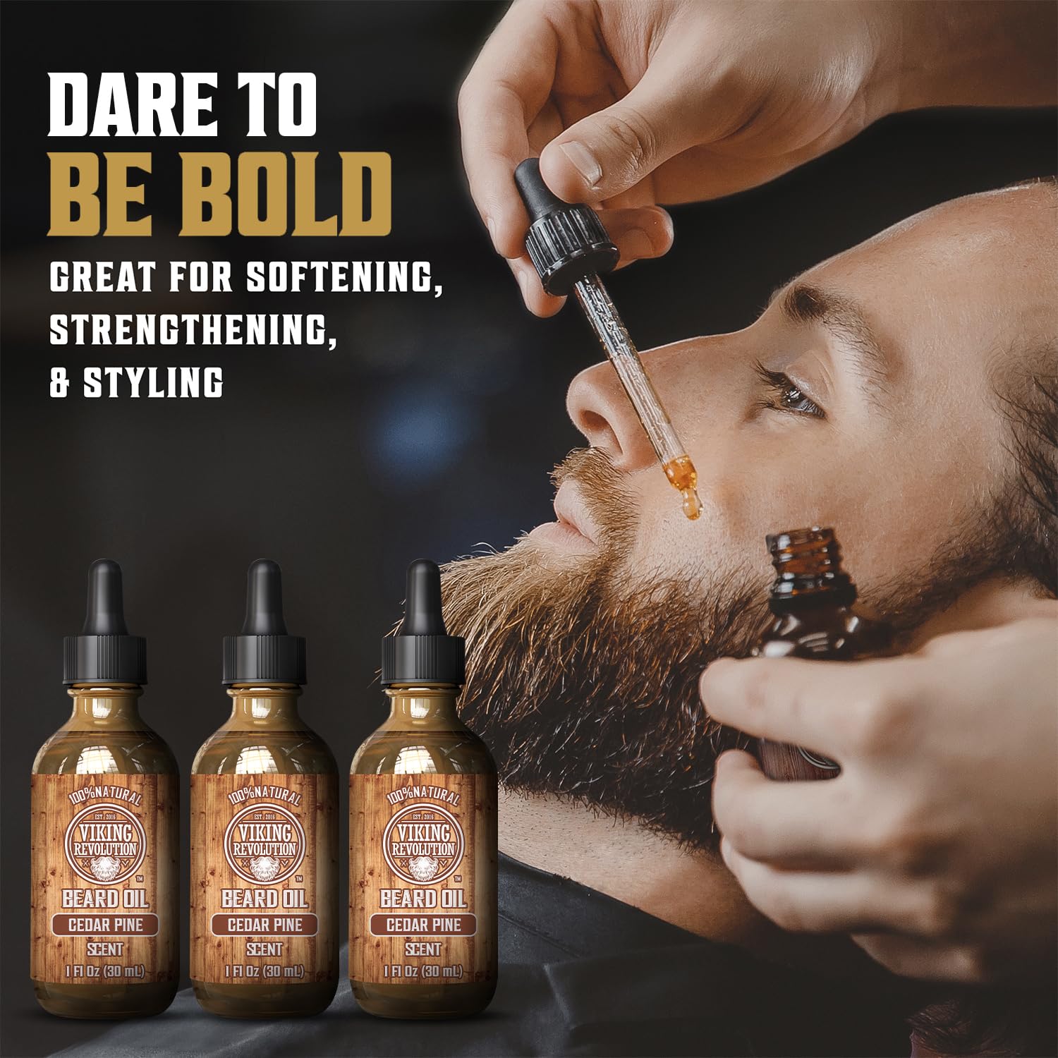 Foto 3 pulgar | Aceite Para Barba Viking Revolution Natural De Argán Y Jojoba, 90 Ml, Paquete De 3 - Venta Internacional.