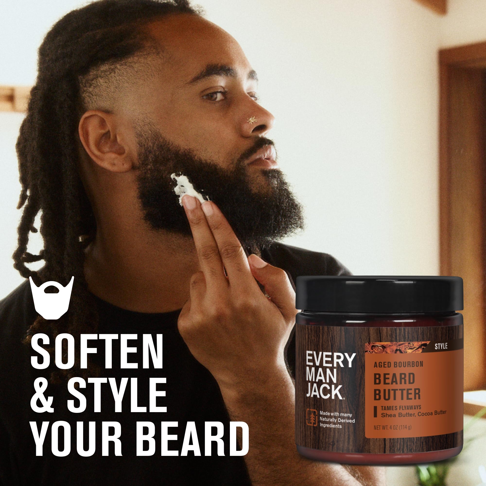 Foto 2 | Manteca Para Barba Every Man Jack, Fragancia De Bourbon Envejecido, 120 Ml, Paquete De 2 - Venta Internacional.