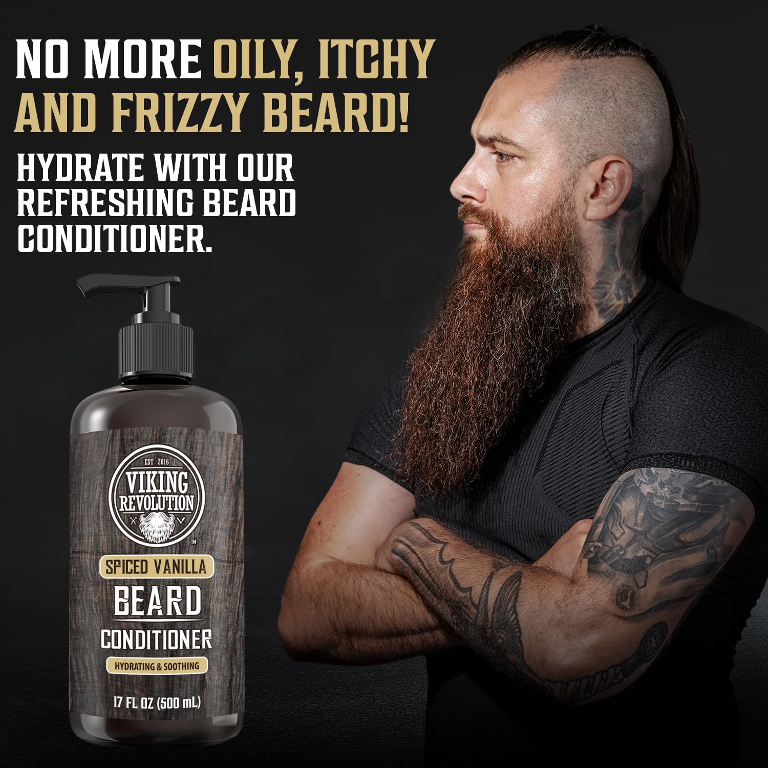 Foto 3 pulgar | Acondicionador Para Barba Viking Revolution Spiced Vanilla, 500 Ml - Venta Internacional.
