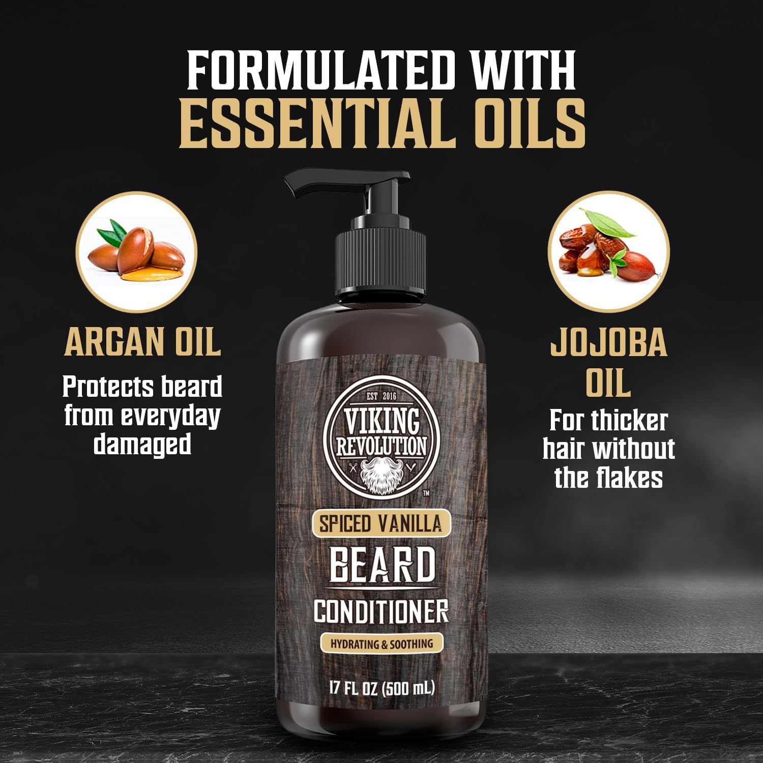Foto 4 pulgar | Acondicionador Para Barba Viking Revolution Spiced Vanilla, 500 Ml - Venta Internacional.