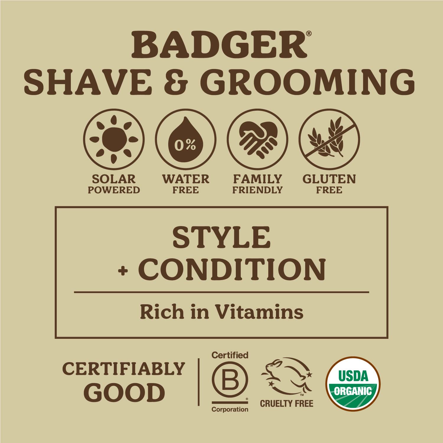 Foto 4 | Bálsamo Para Barba Badger Organic, Acondicionador Sin Enjuague, 60 Ml - Venta Internacional.