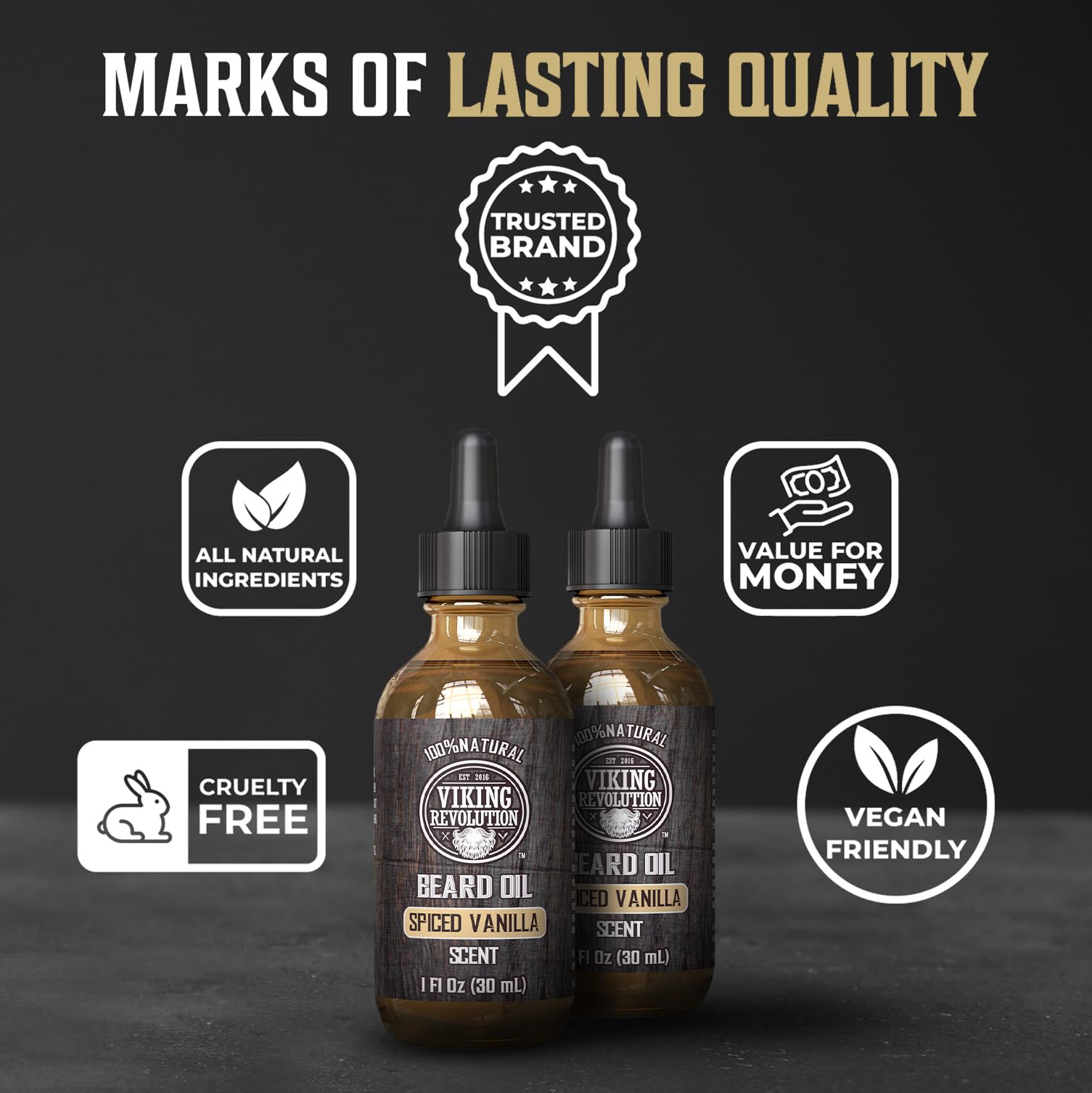 Foto 6 pulgar | Aceite Para Barba Viking Revolution Con Aroma A Vainilla Totalmente Natural Y Especiado - Venta Internacional.