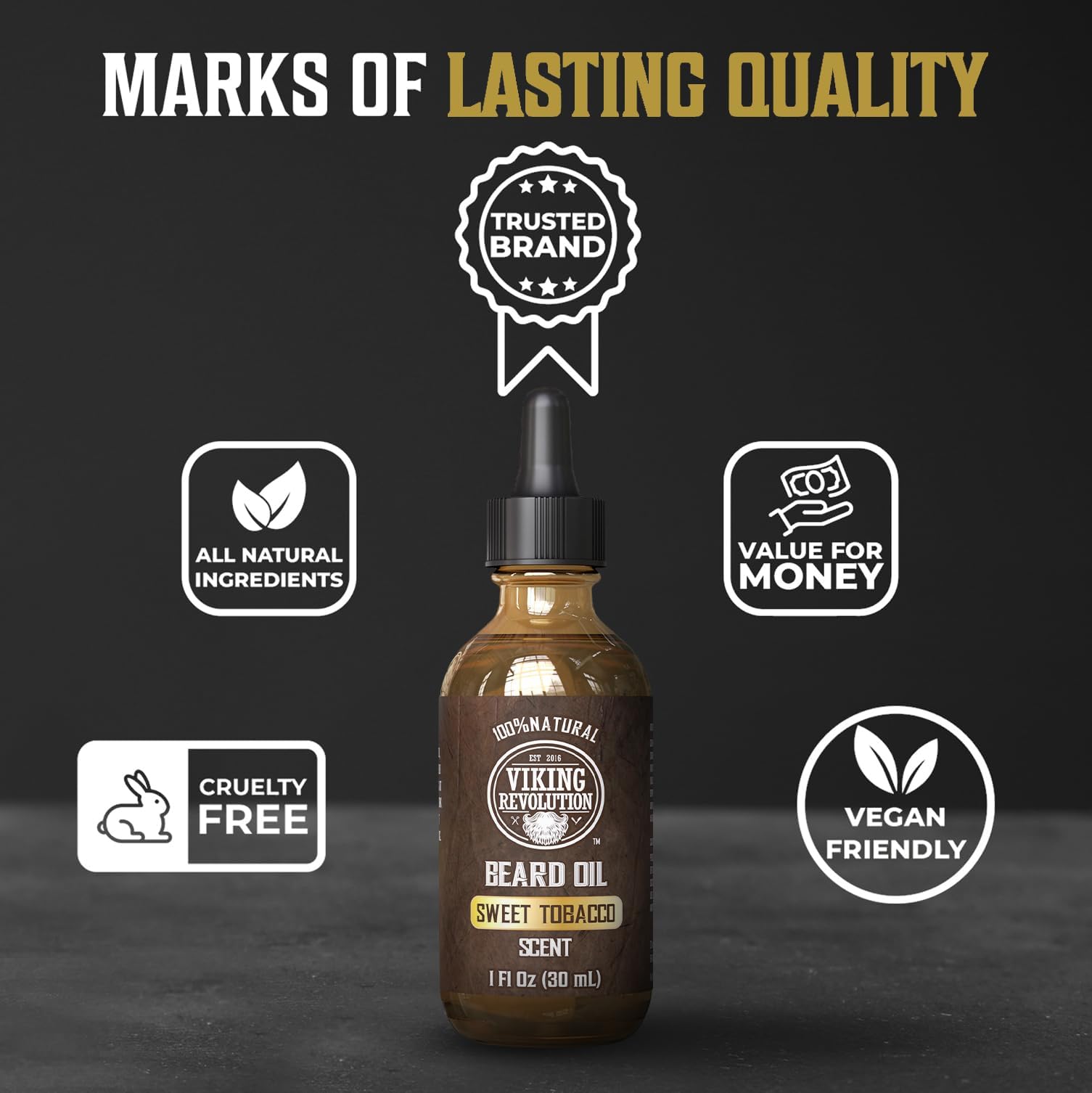 Foto 5 | Aceite Para Barba Viking Revolution Sweet Tobacco Con Argán Y Jojoba - Venta Internacional.