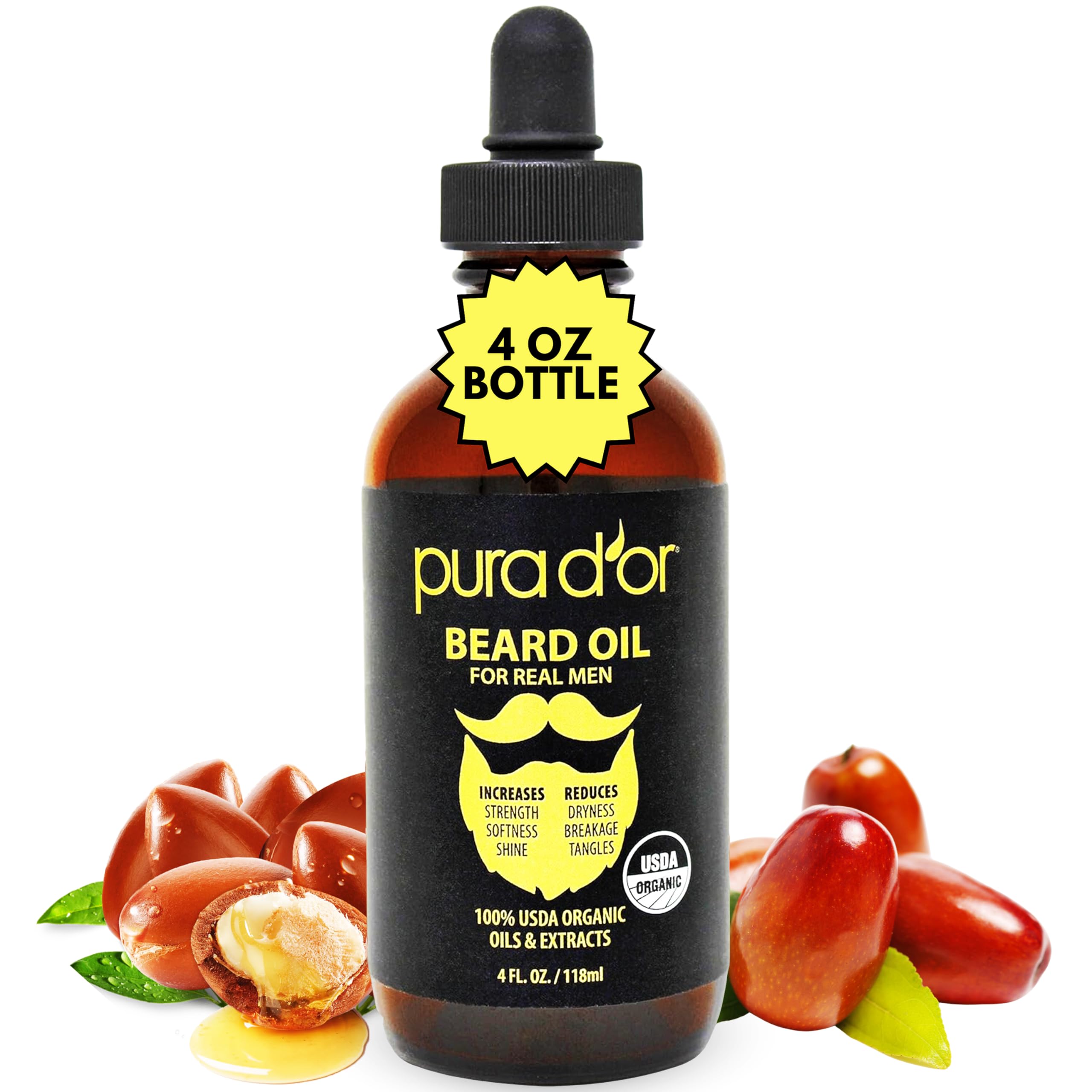 Foto 2 pulgar | Aceite Para Barba Pura D'or  120 Ml  Orgánico  100% Natural  Argán Y Jojoba - Venta Internacional.