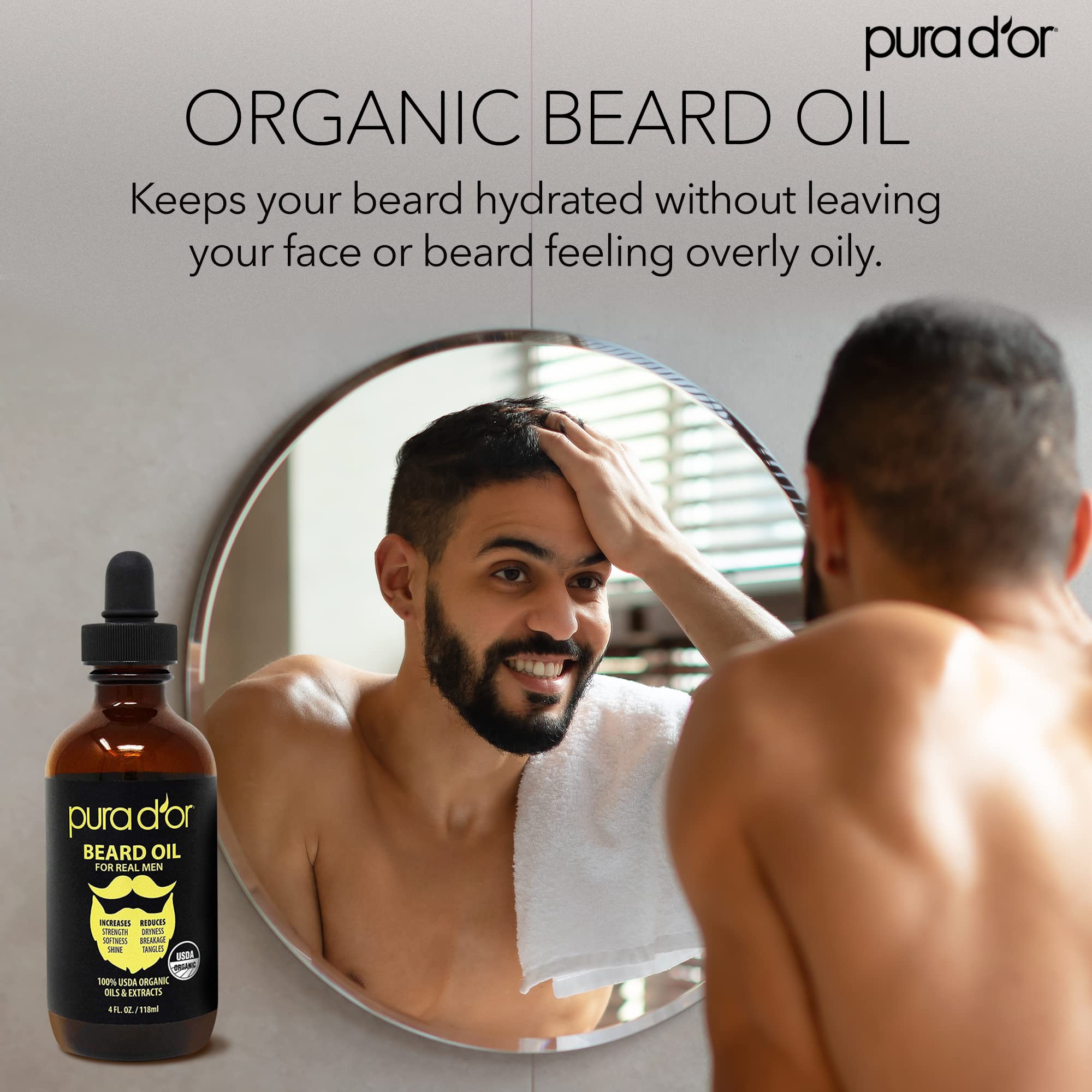 Foto 8 pulgar | Aceite Para Barba Pura D'or  120 Ml  Orgánico  100% Natural  Argán Y Jojoba - Venta Internacional.