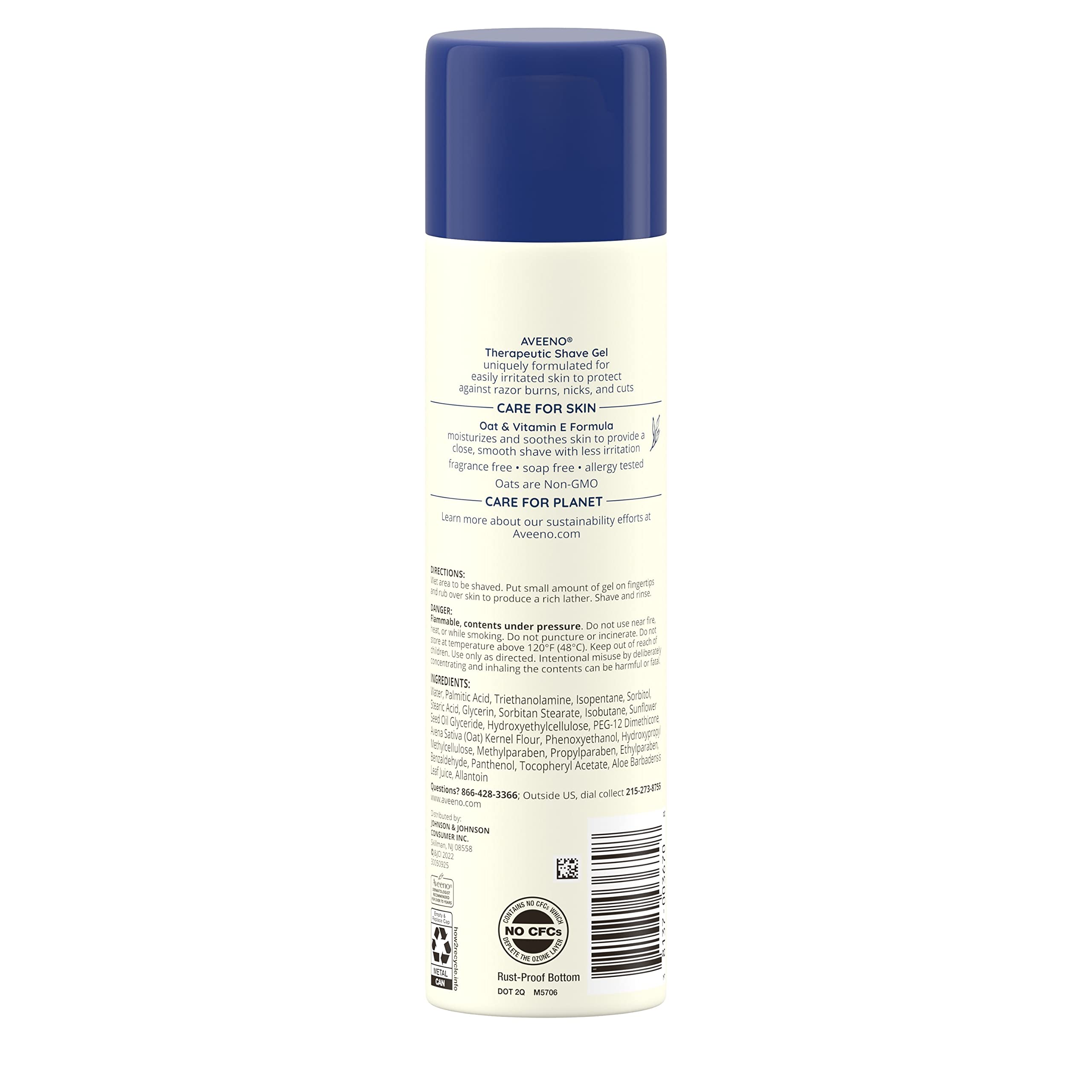 Foto 7 pulgar | Gel De Afeitar Aveeno Therapeutic Con Avena Y Vitamina E 200 Ml - Venta Internacional.