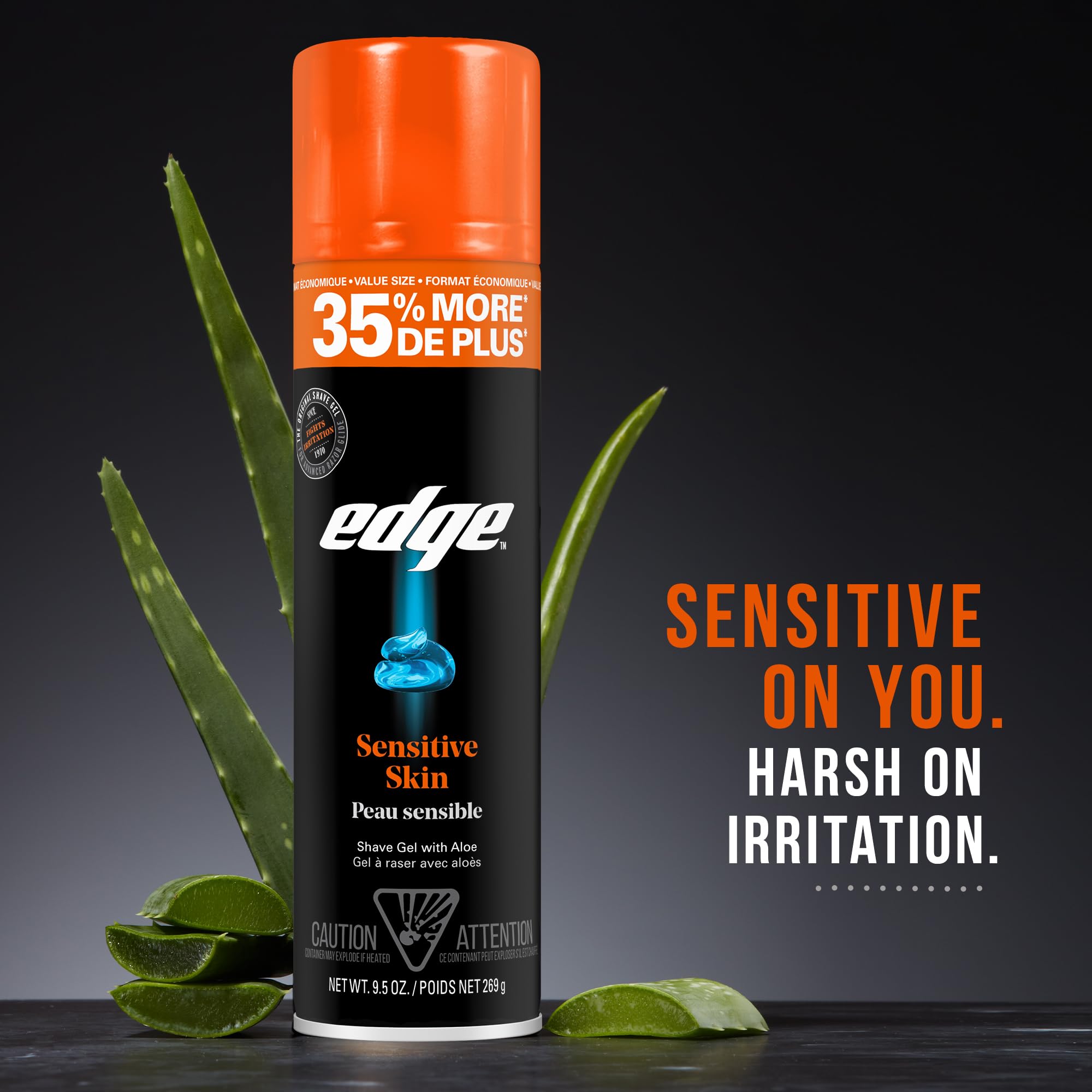 Foto 3 pulgar | Gel De Afeitar Edge Para Hombre, 280 Ml, Paquete De 2 Con Piel Sensible Al Aloe - Venta Internacional.