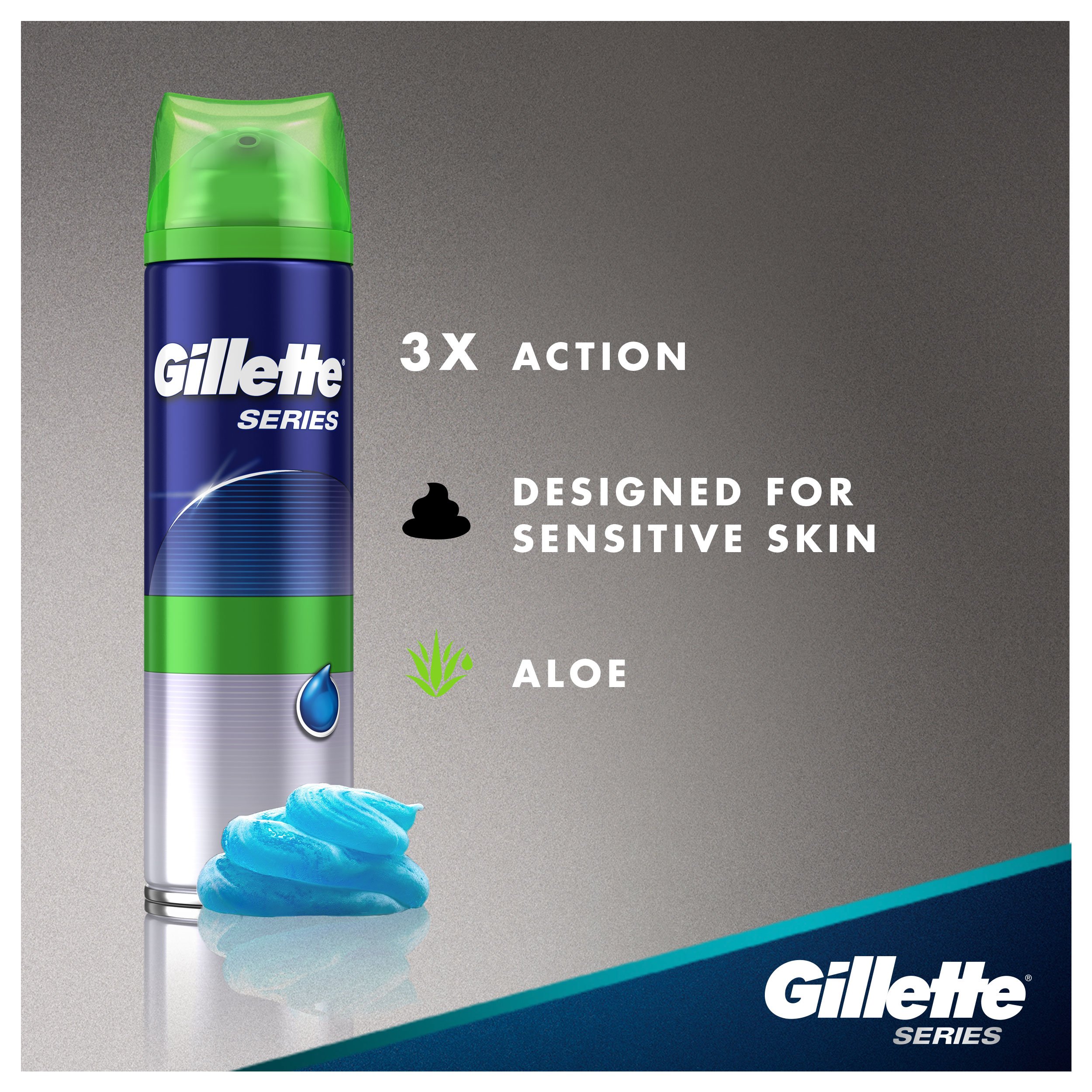 Foto 4 pulgar | Gel De Afeitar Gillette Series Sensitive Skin 207 Ml - Venta Internacional.